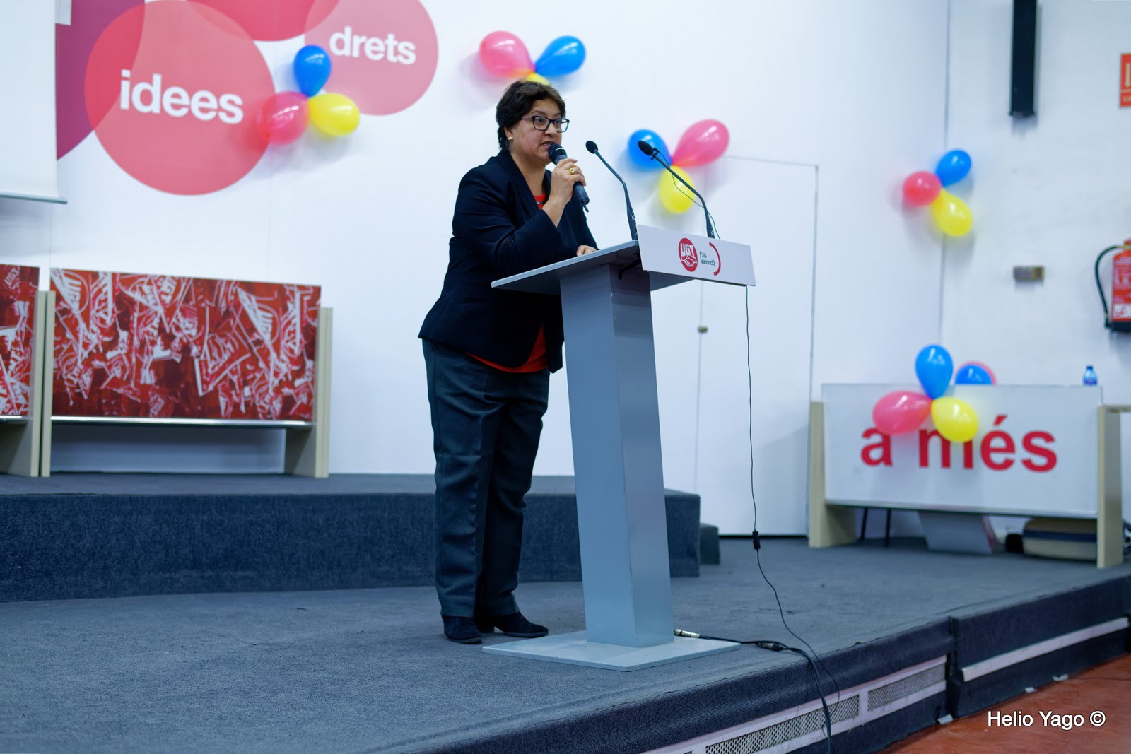 Rafael Correa en Valencia (Sede de UGT)