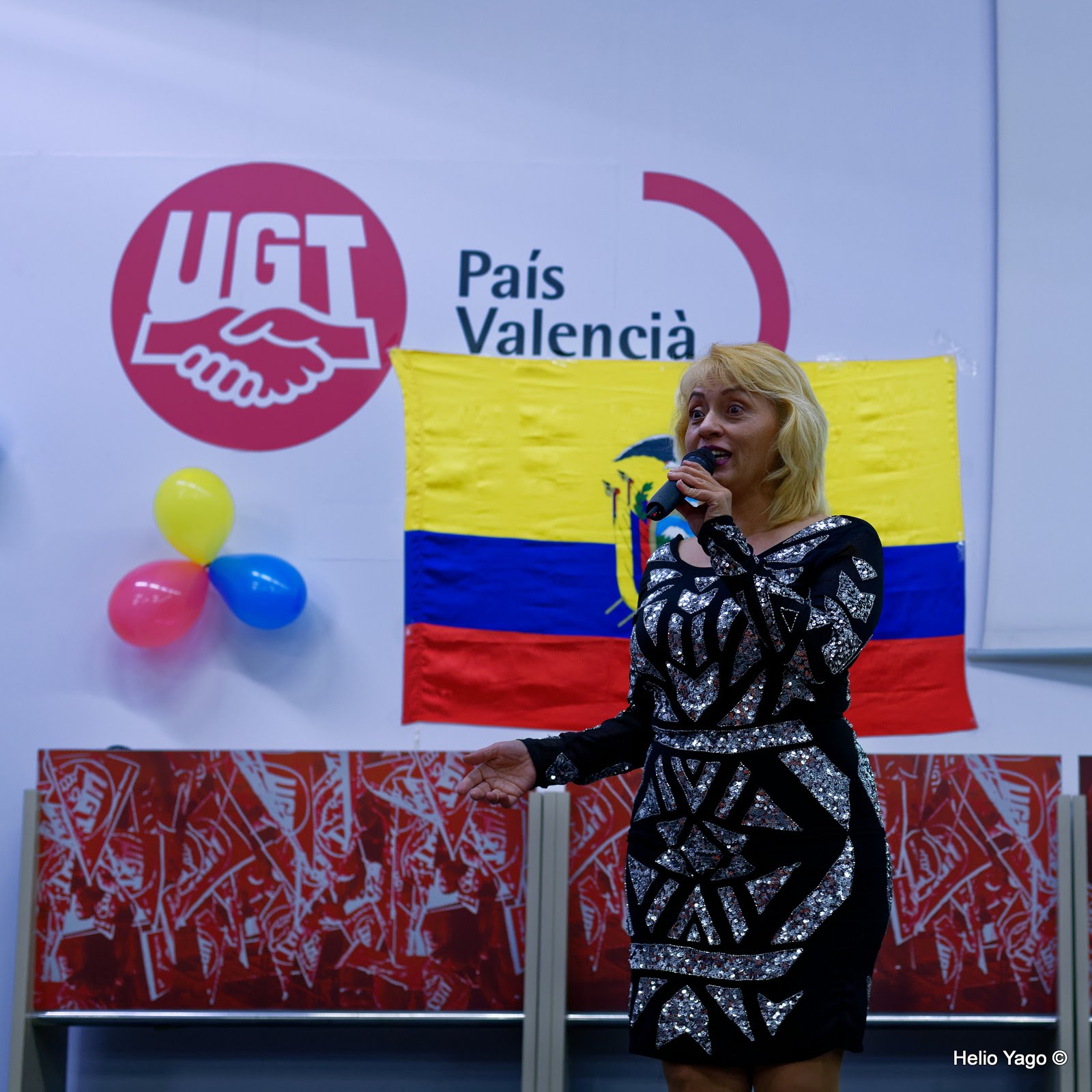 Rafael Correa en Valencia (Sede de UGT)
