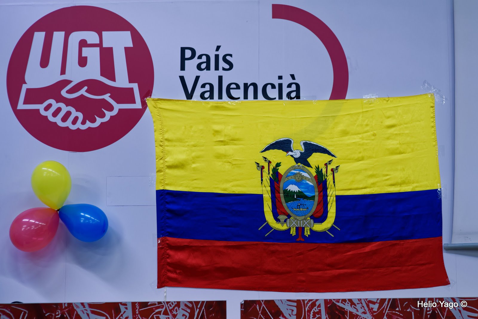 Rafael Correa en Valencia (Sede de UGT)