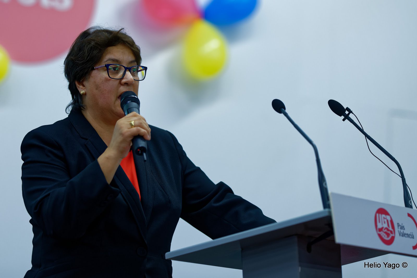 Rafael Correa en Valencia (Sede de UGT)