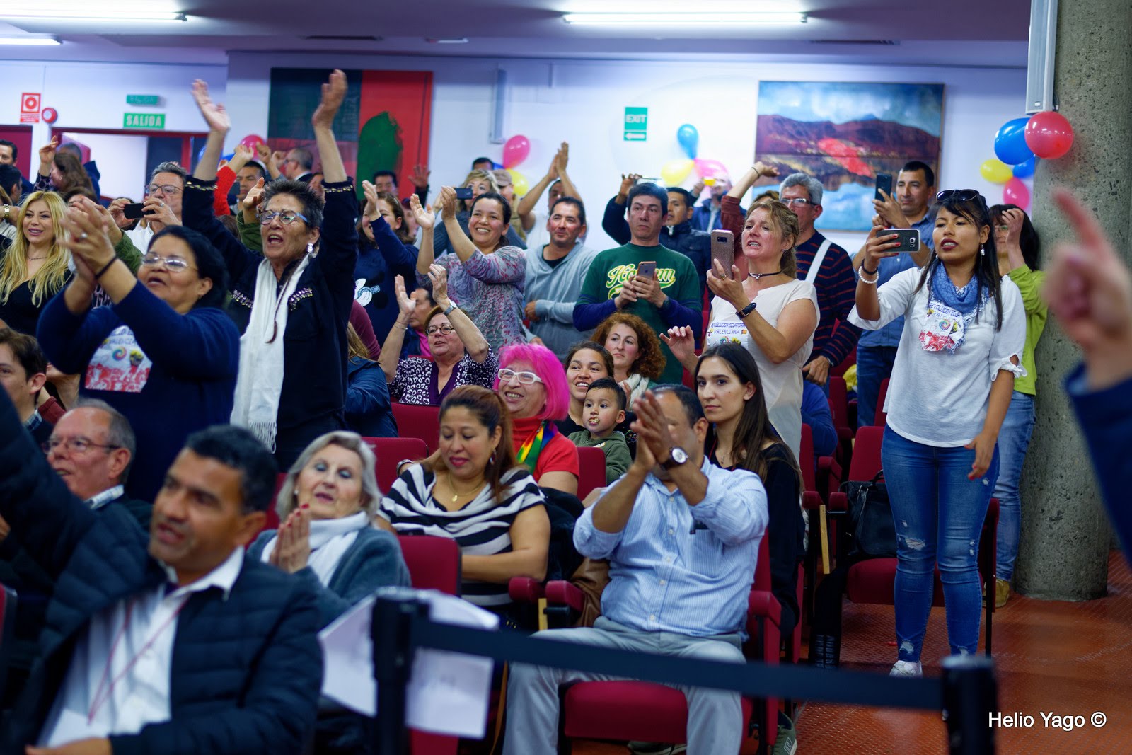 Rafael Correa en Valencia (Sede de UGT)