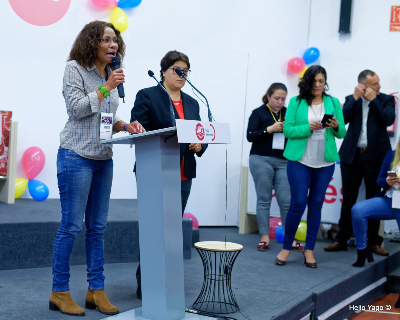 Rafael Correa en Valencia (Sede de UGT)