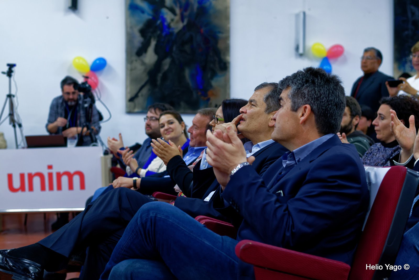 Rafael Correa en Valencia (Sede de UGT)