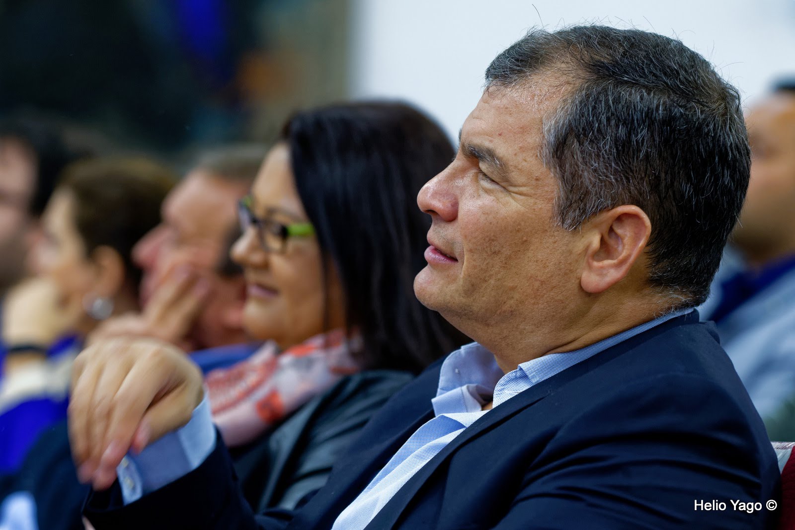 Rafael Correa en Valencia (Sede de UGT)
