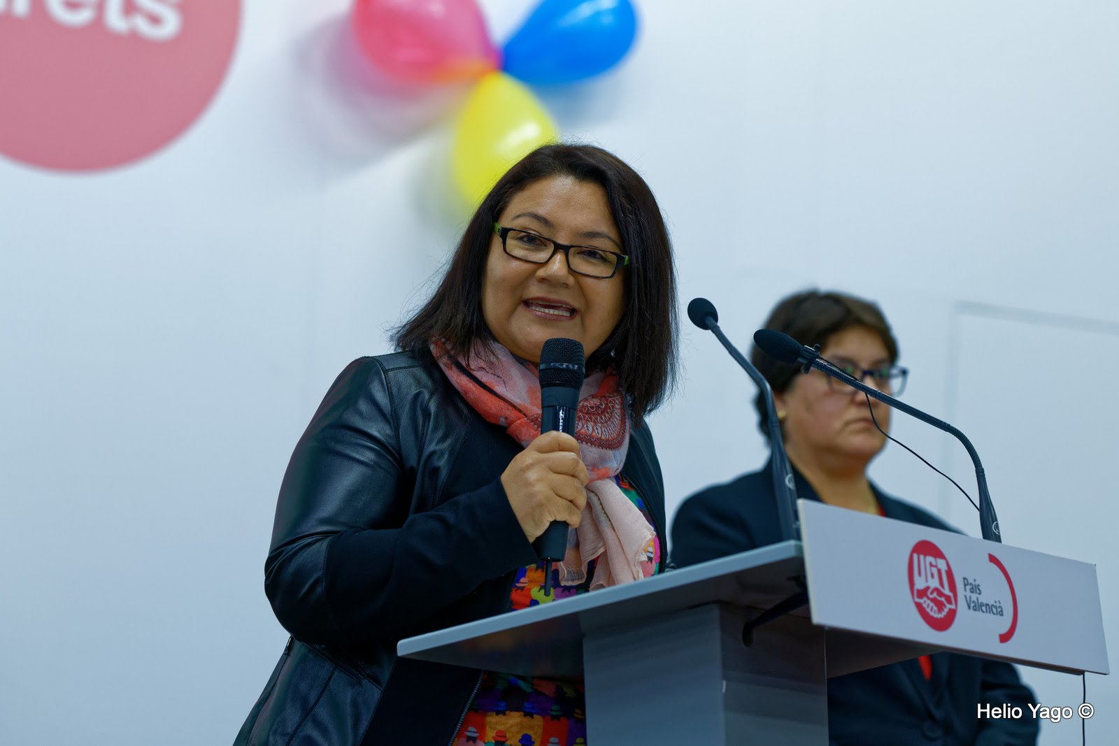Rafael Correa en Valencia (Sede de UGT)