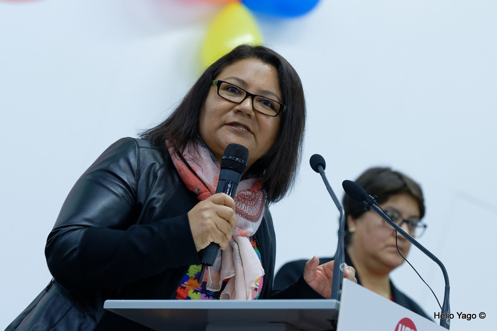 Rafael Correa en Valencia (Sede de UGT)