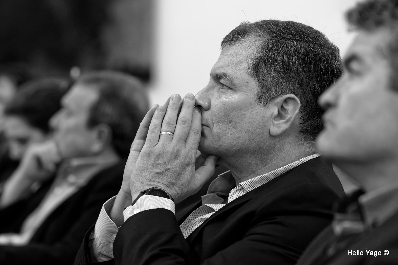 Rafael Correa en Valencia (Sede de UGT)