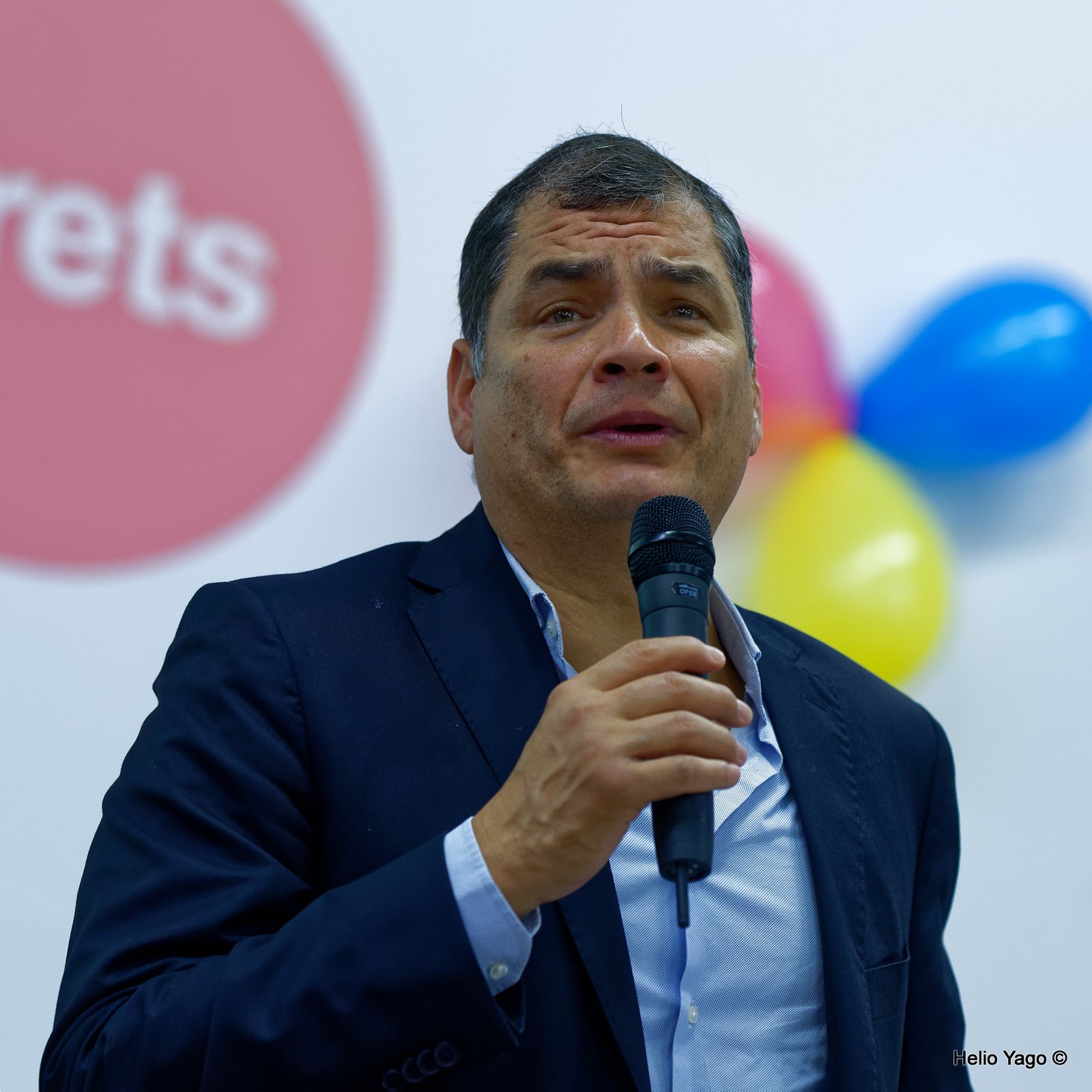 Rafael Correa en Valencia (Sede de UGT)
