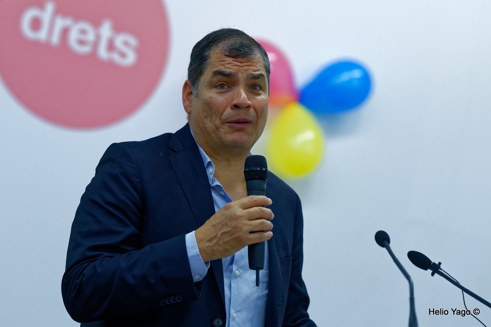 Rafael Correa en Valencia (Sede de UGT)