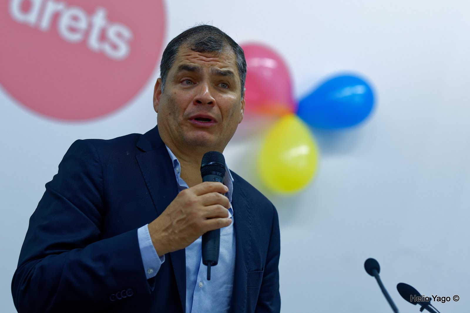 Rafael Correa en Valencia (Sede de UGT)