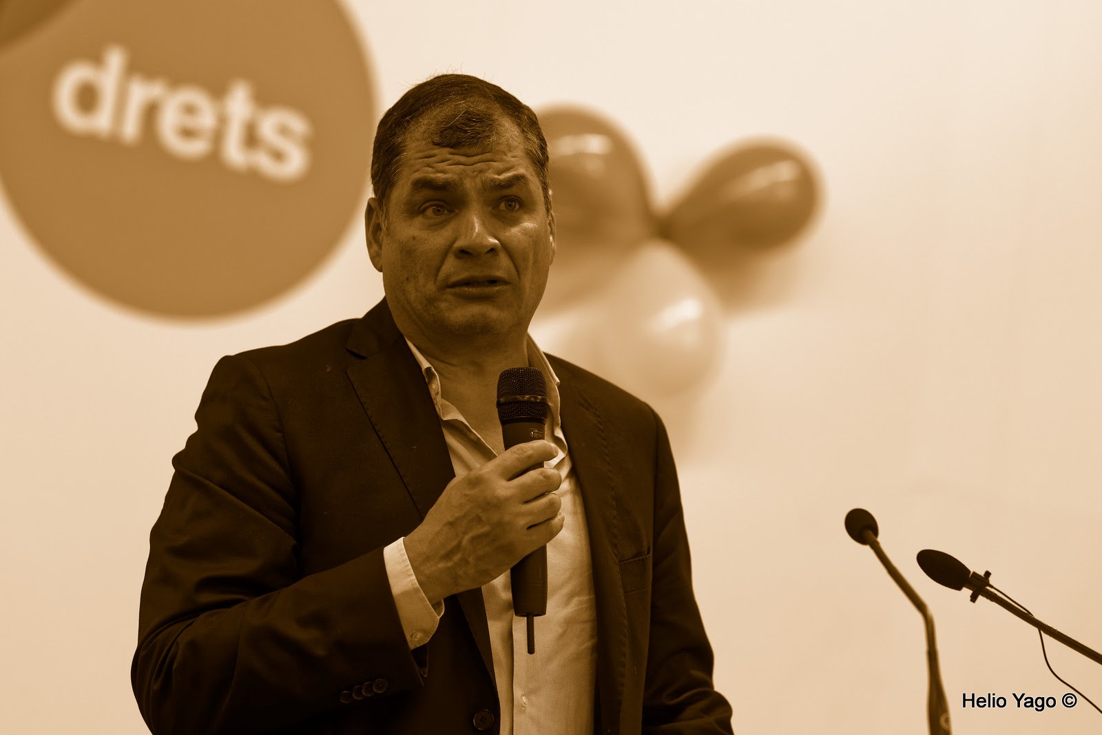 Rafael Correa en Valencia (Sede de UGT)