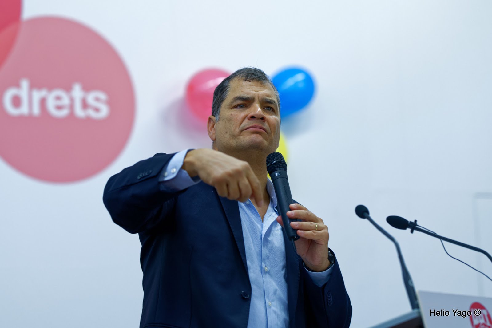 Rafael Correa en Valencia (Sede de UGT)