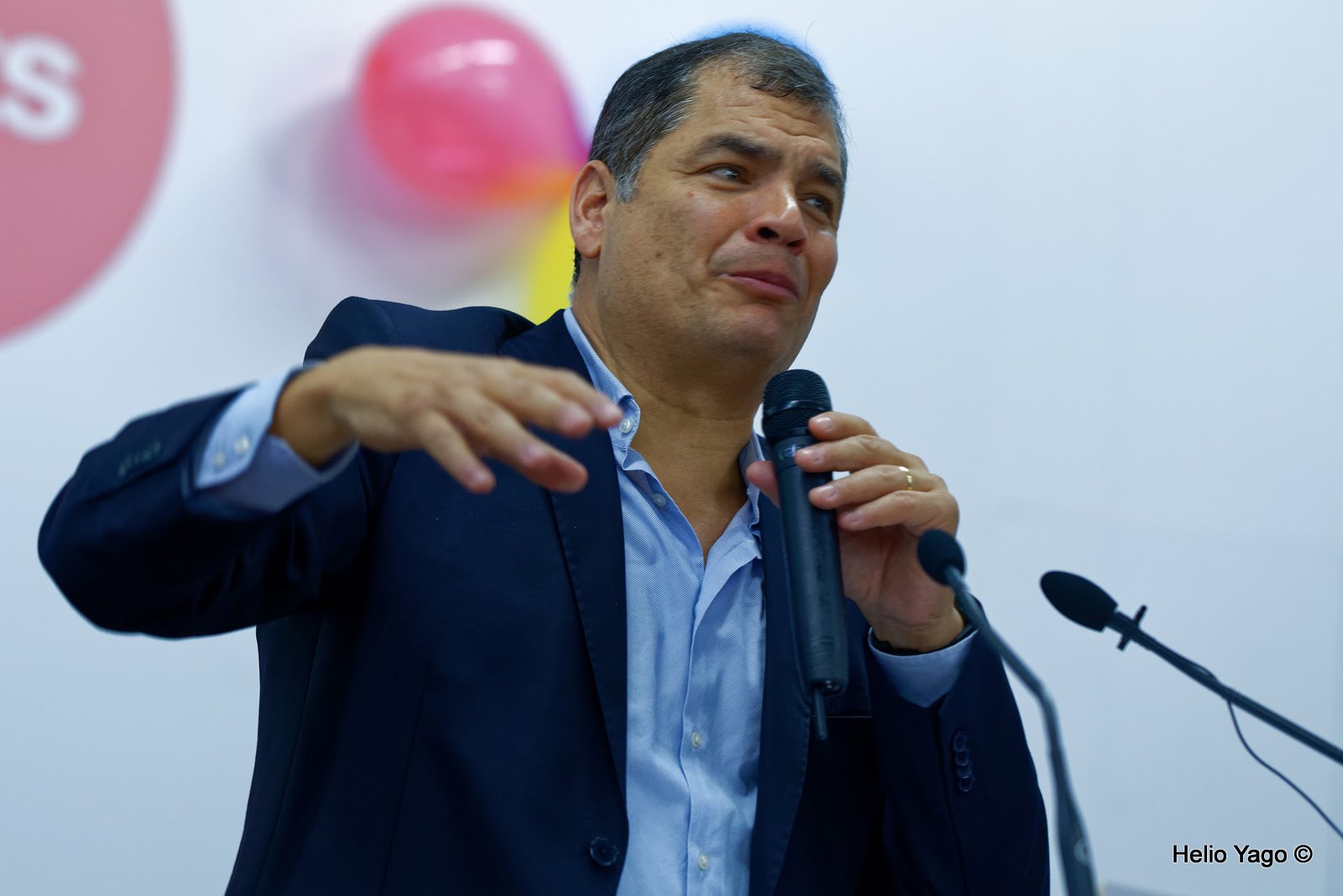 Rafael Correa en Valencia (Sede de UGT)