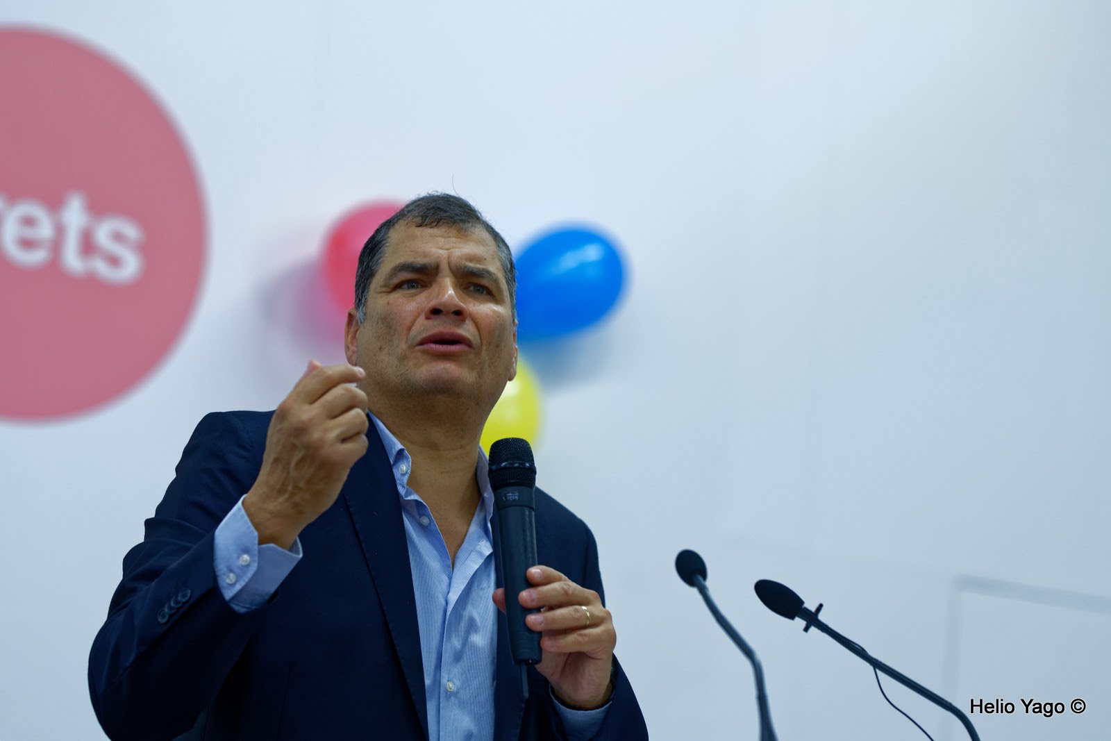 Rafael Correa en Valencia (Sede de UGT)