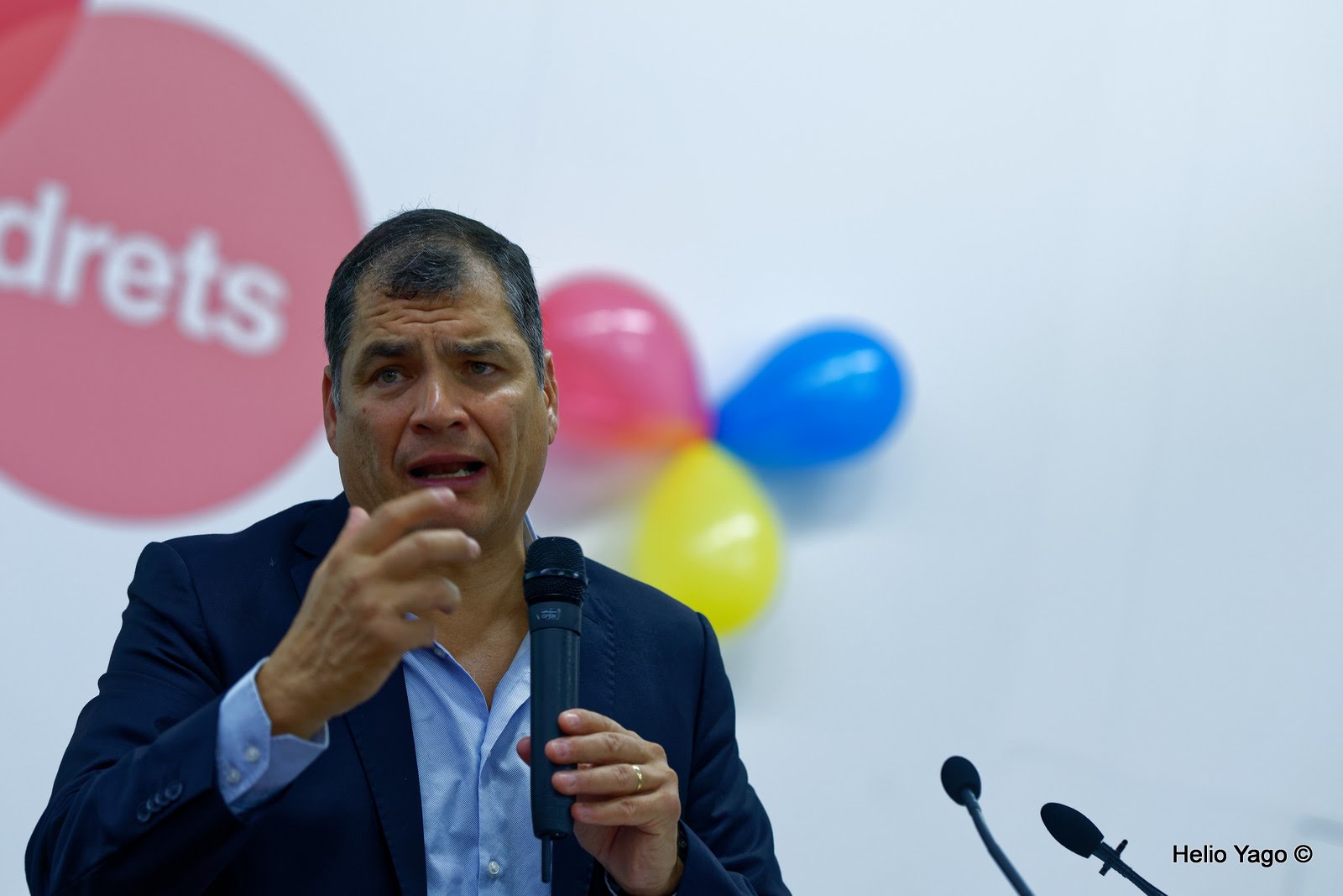 Rafael Correa en Valencia (Sede de UGT)