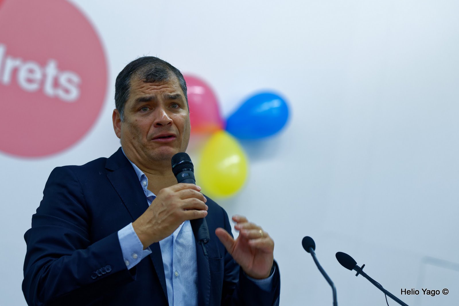 Rafael Correa en Valencia (Sede de UGT)