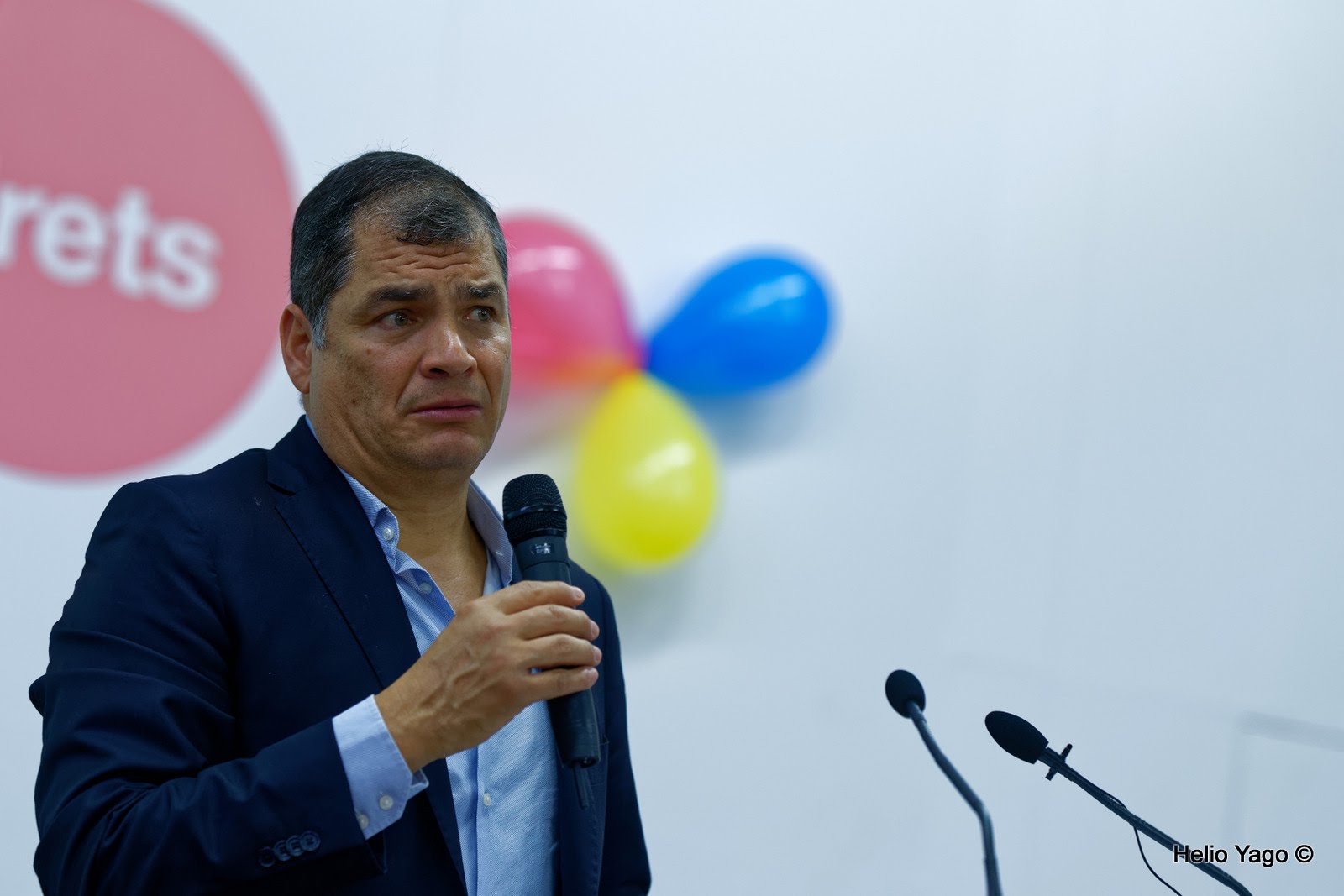 Rafael Correa en Valencia (Sede de UGT)