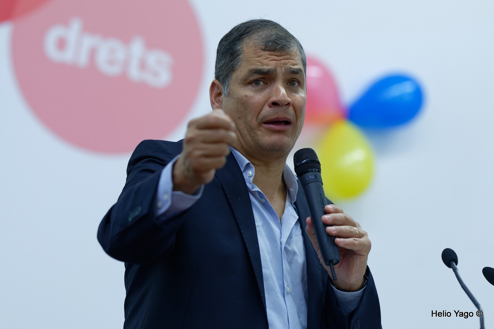 Rafael Correa en Valencia (Sede de UGT)