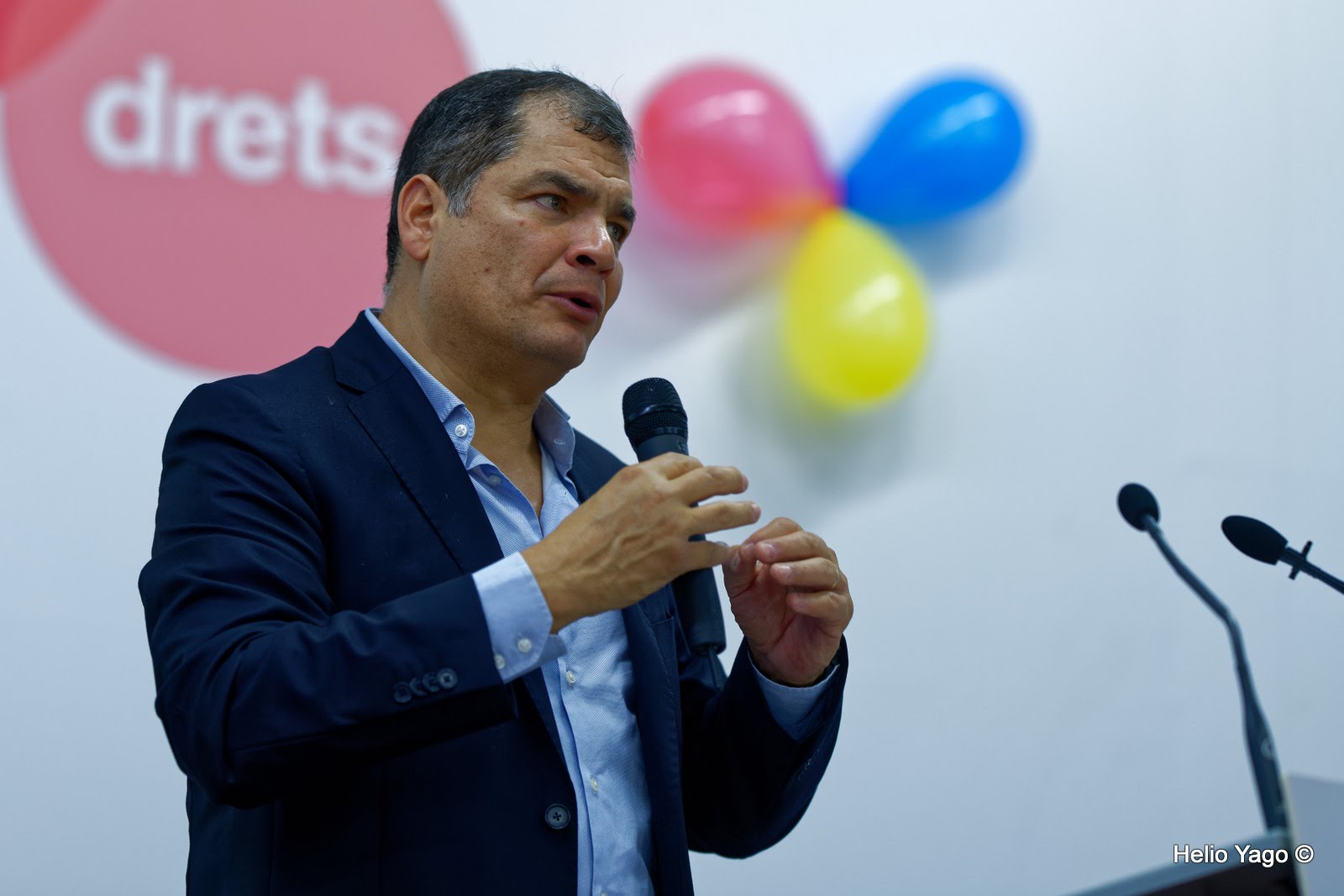 Rafael Correa en Valencia (Sede de UGT)