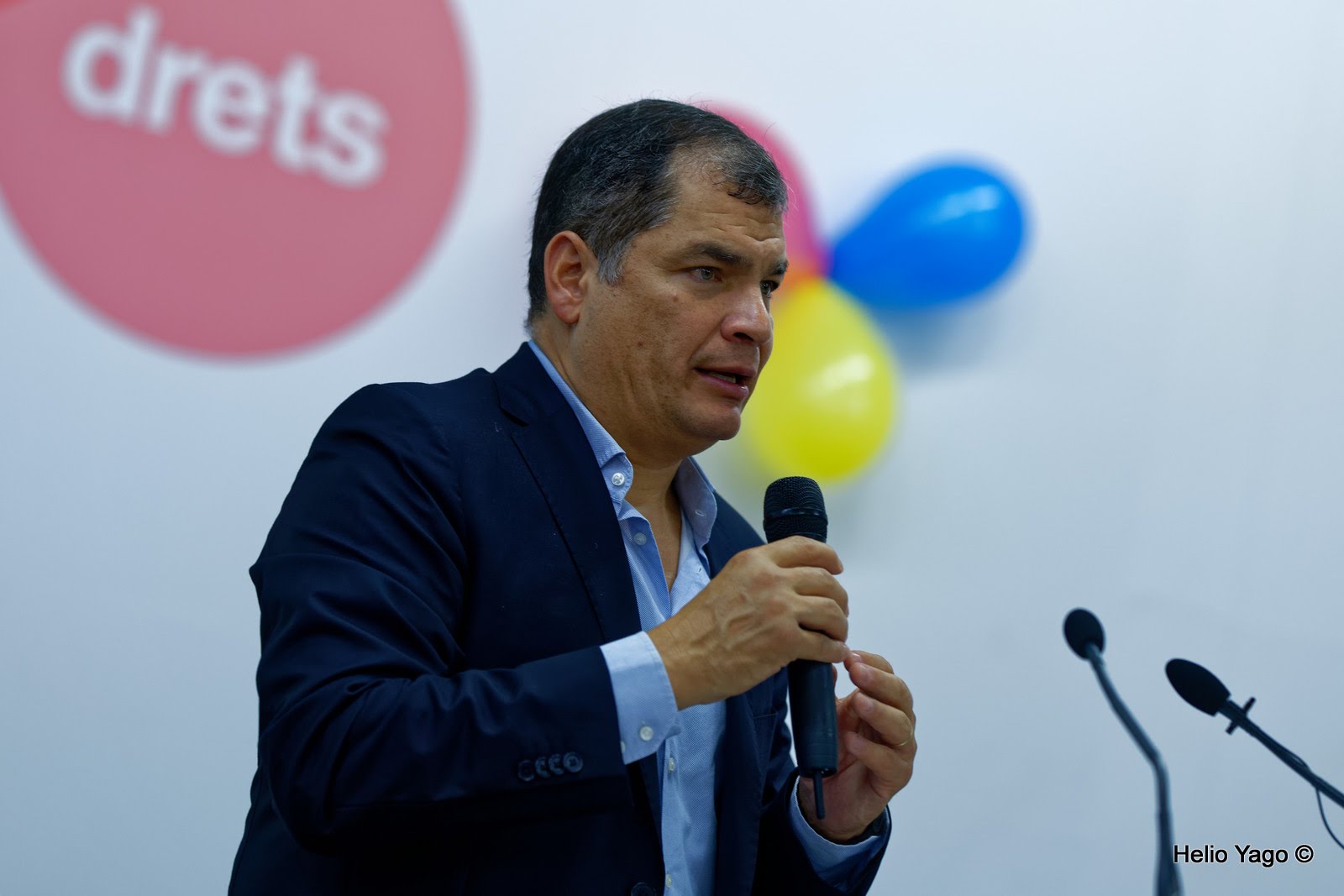 Rafael Correa en Valencia (Sede de UGT)