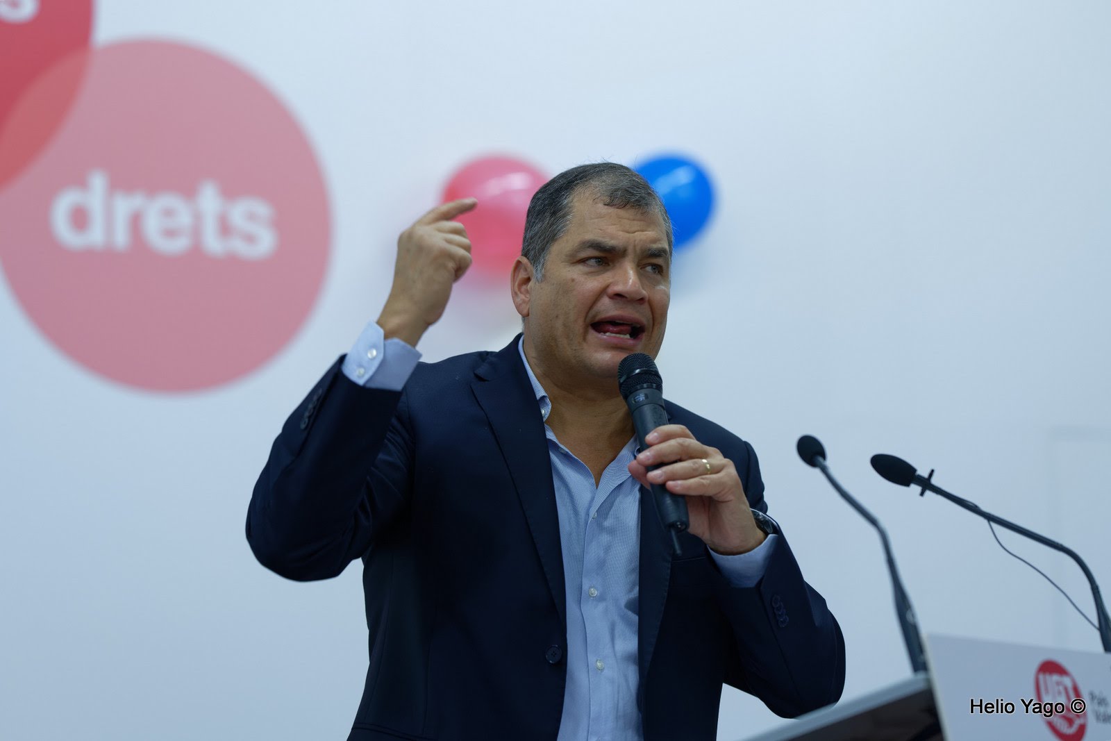 Rafael Correa en Valencia (Sede de UGT)
