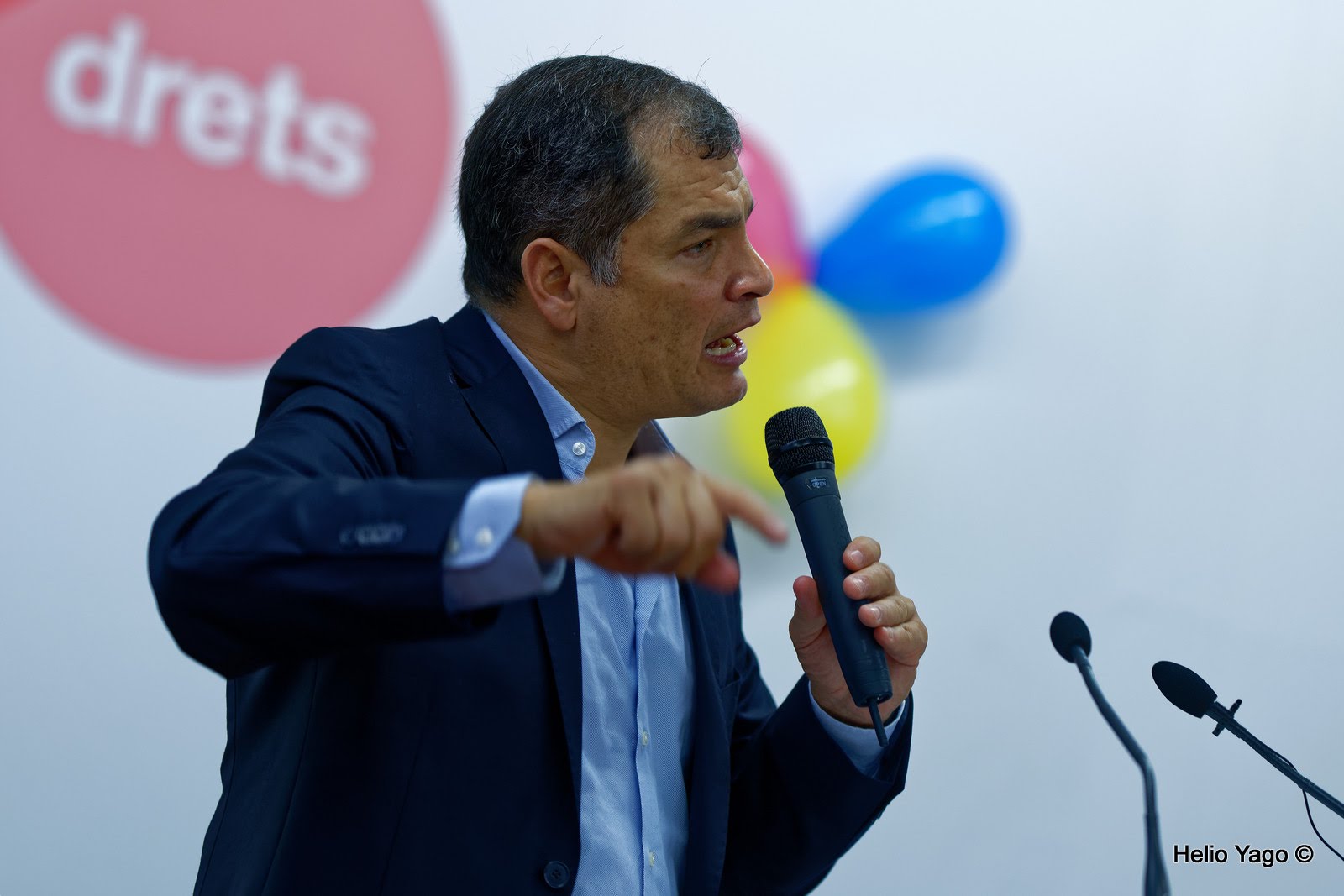 Rafael Correa en Valencia (Sede de UGT)