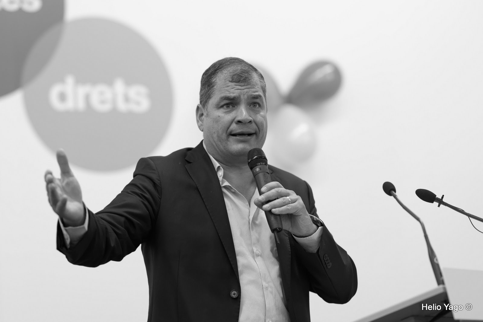 Rafael Correa en Valencia (Sede de UGT)