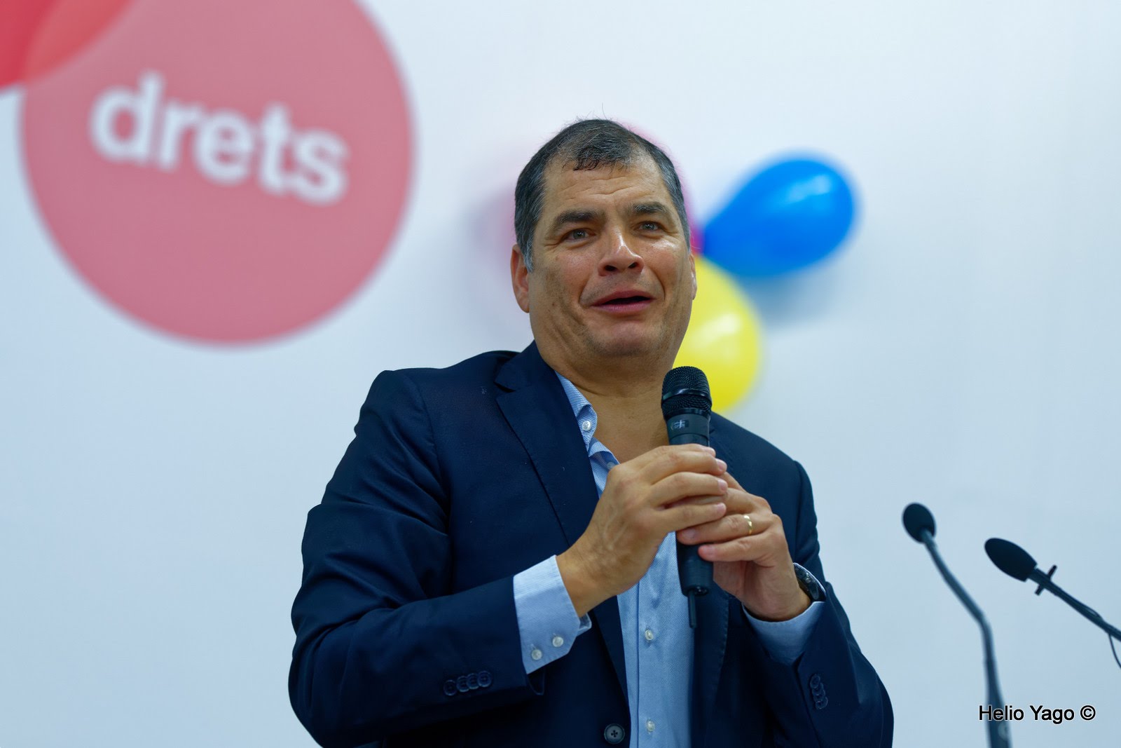 Rafael Correa en Valencia (Sede de UGT)