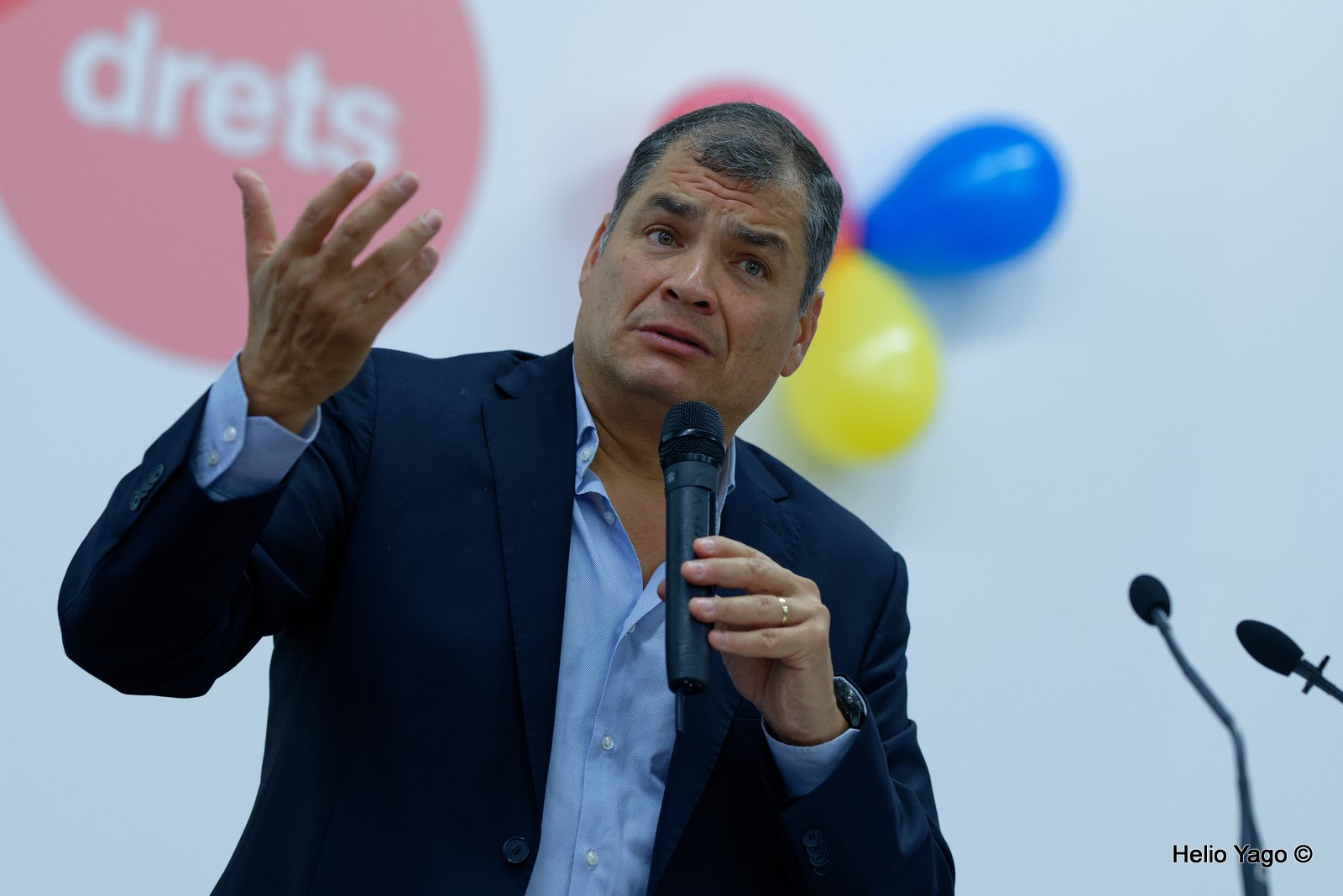 Rafael Correa en Valencia (Sede de UGT)
