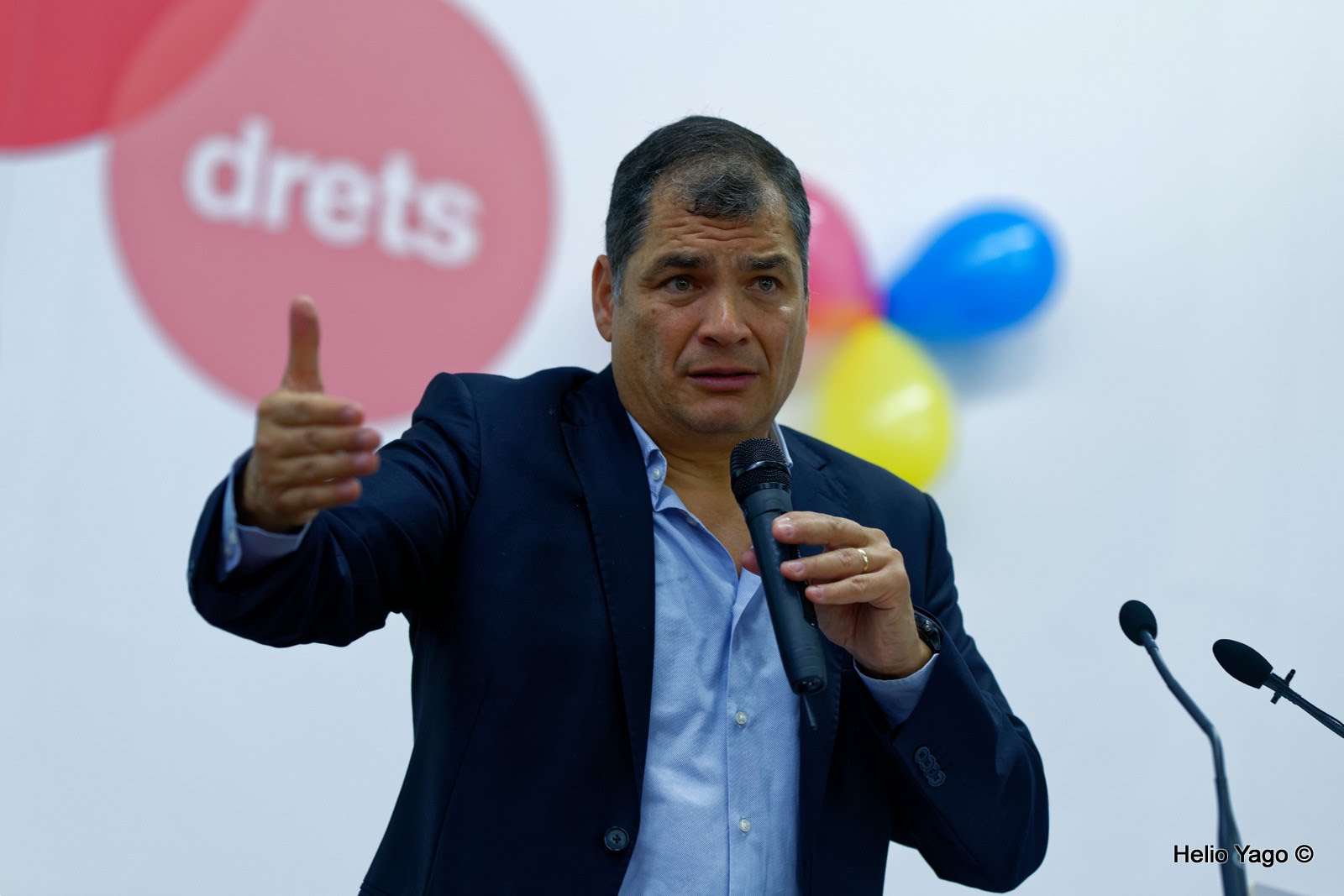 Rafael Correa en Valencia (Sede de UGT)