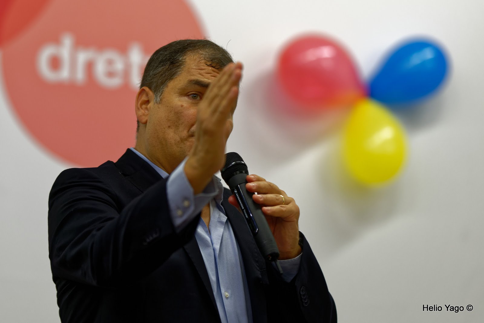 Rafael Correa en Valencia (Sede de UGT)