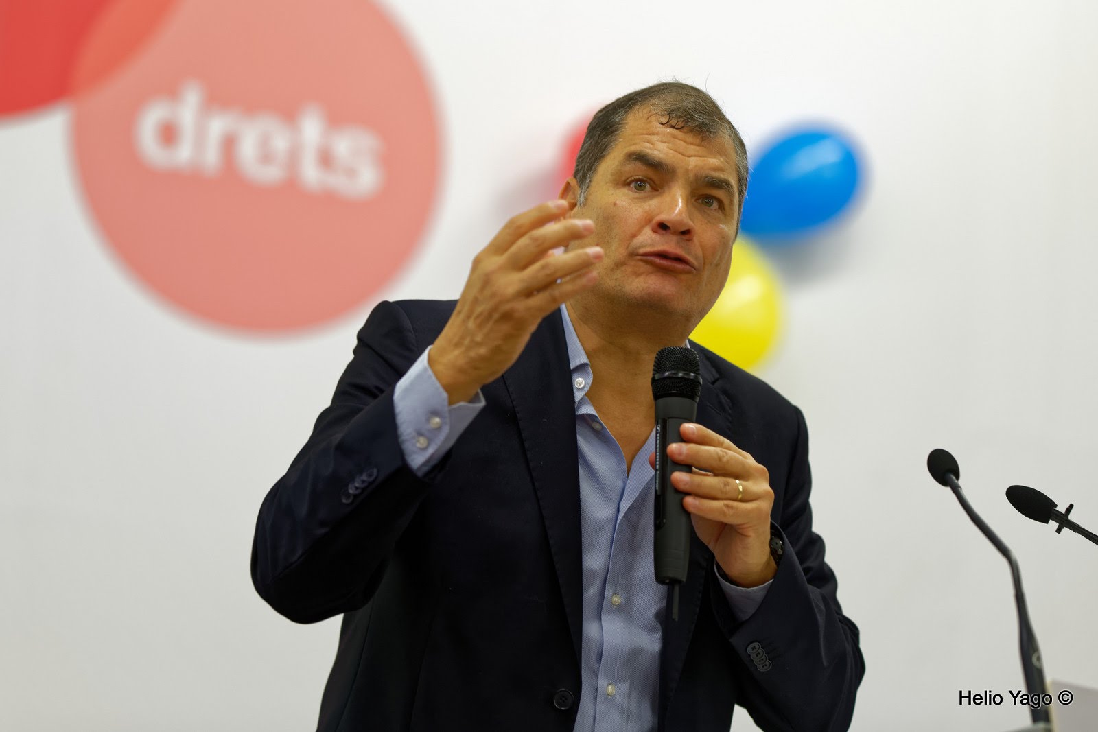 Rafael Correa en Valencia (Sede de UGT)