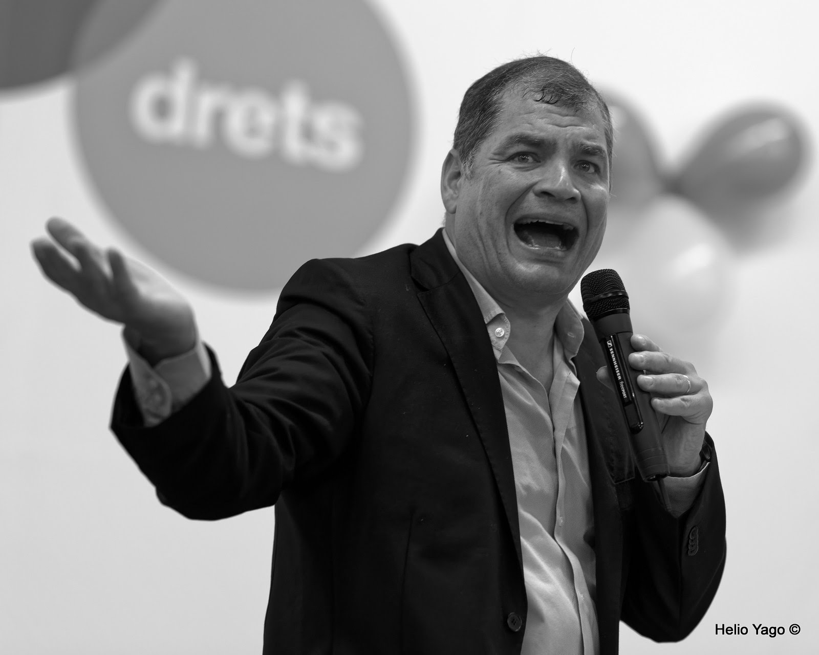 Rafael Correa en Valencia (Sede de UGT)