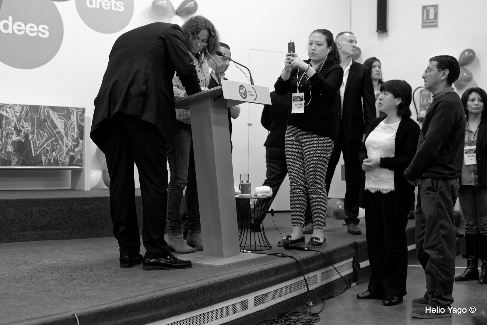 Rafael Correa en Valencia (Sede de UGT)