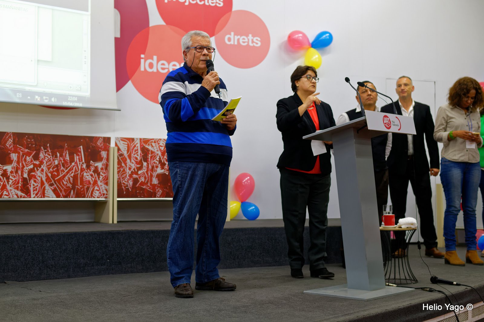 Rafael Correa en Valencia (Sede de UGT)