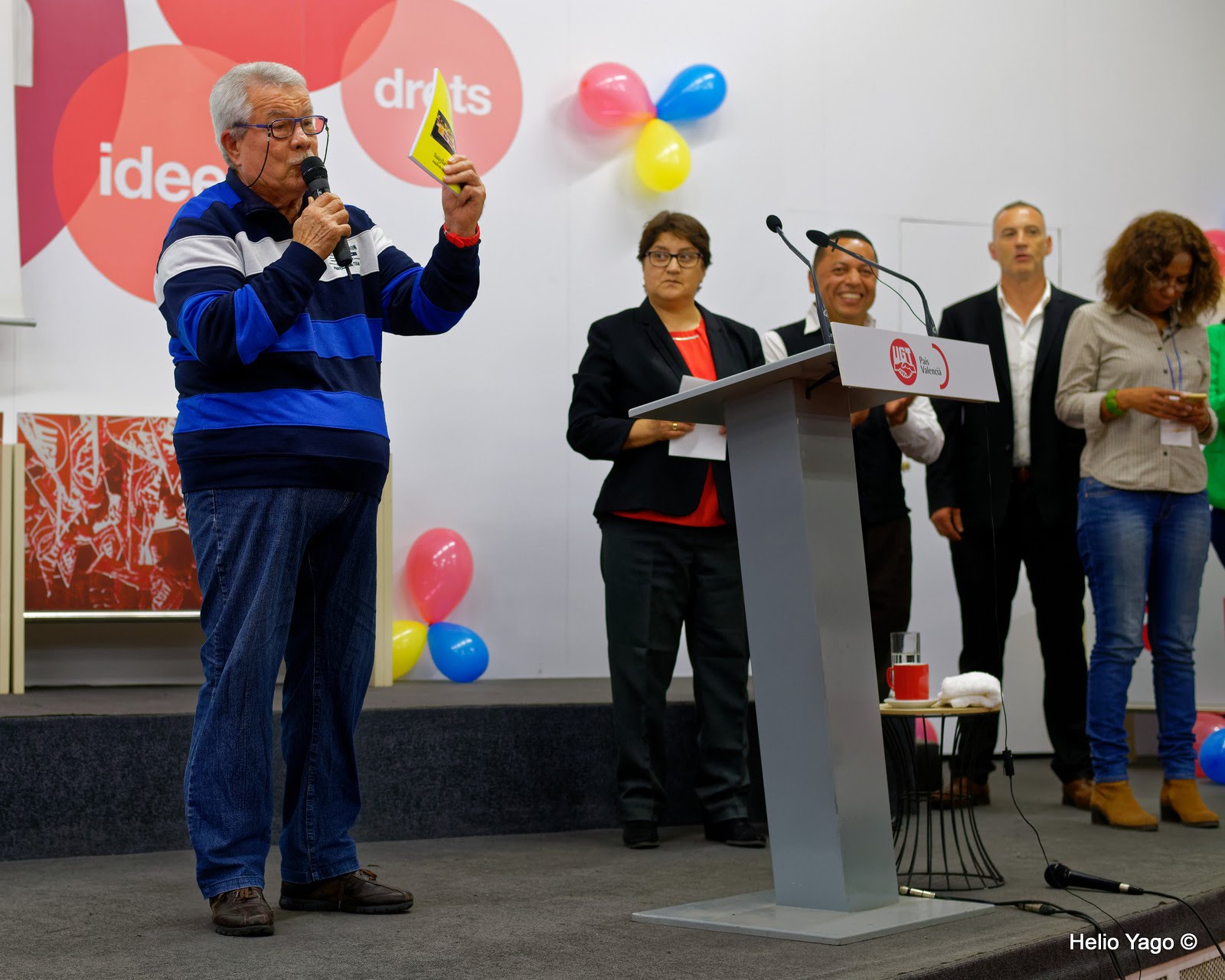 Rafael Correa en Valencia (Sede de UGT)