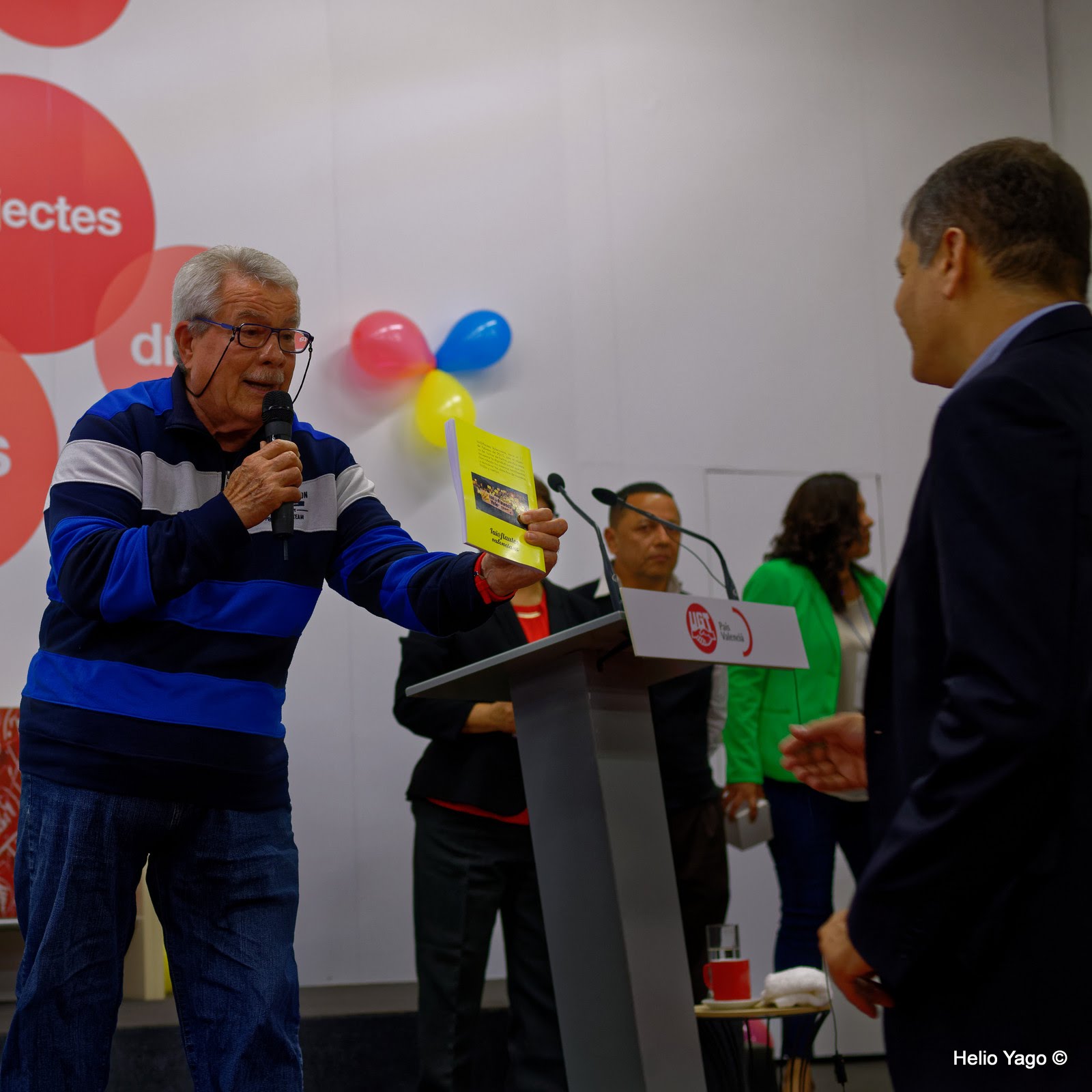 Rafael Correa en Valencia (Sede de UGT)