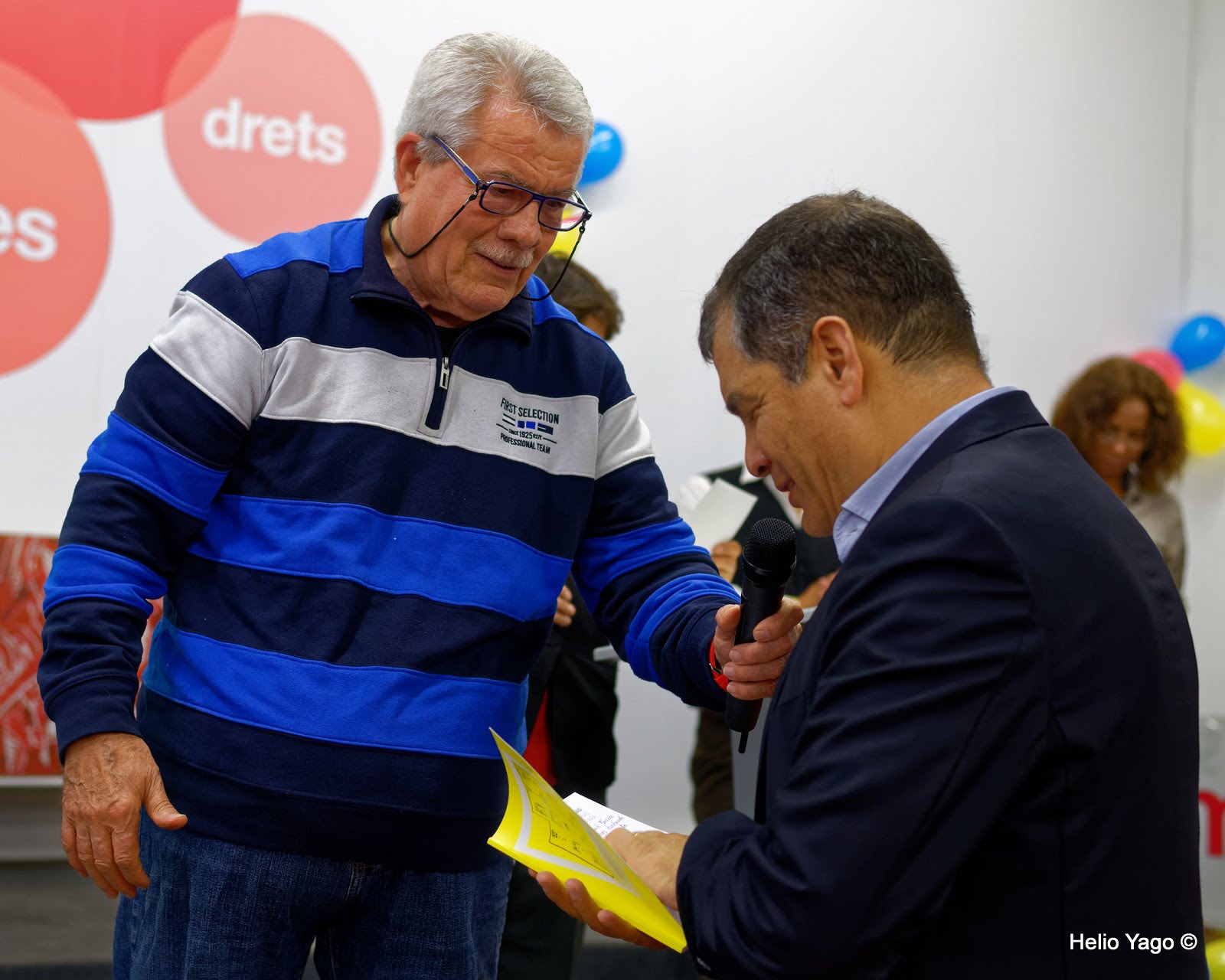 Rafael Correa en Valencia (Sede de UGT)