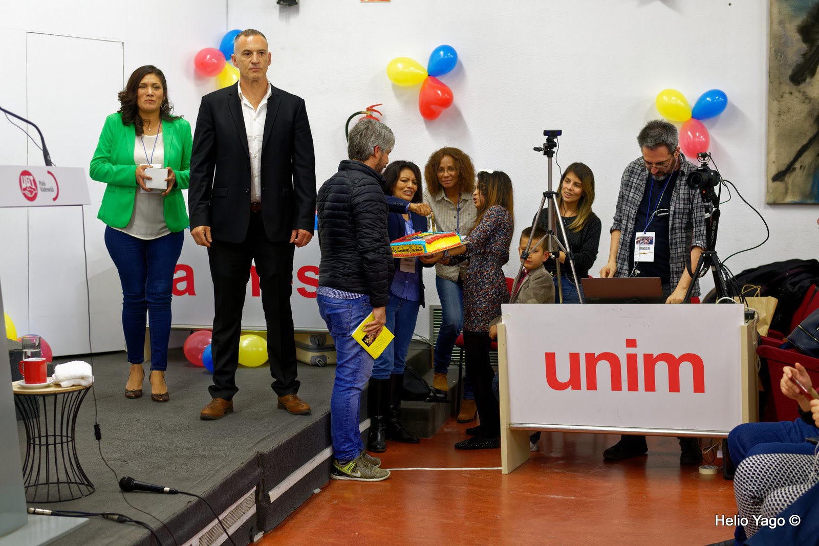 Rafael Correa en Valencia (Sede de UGT)