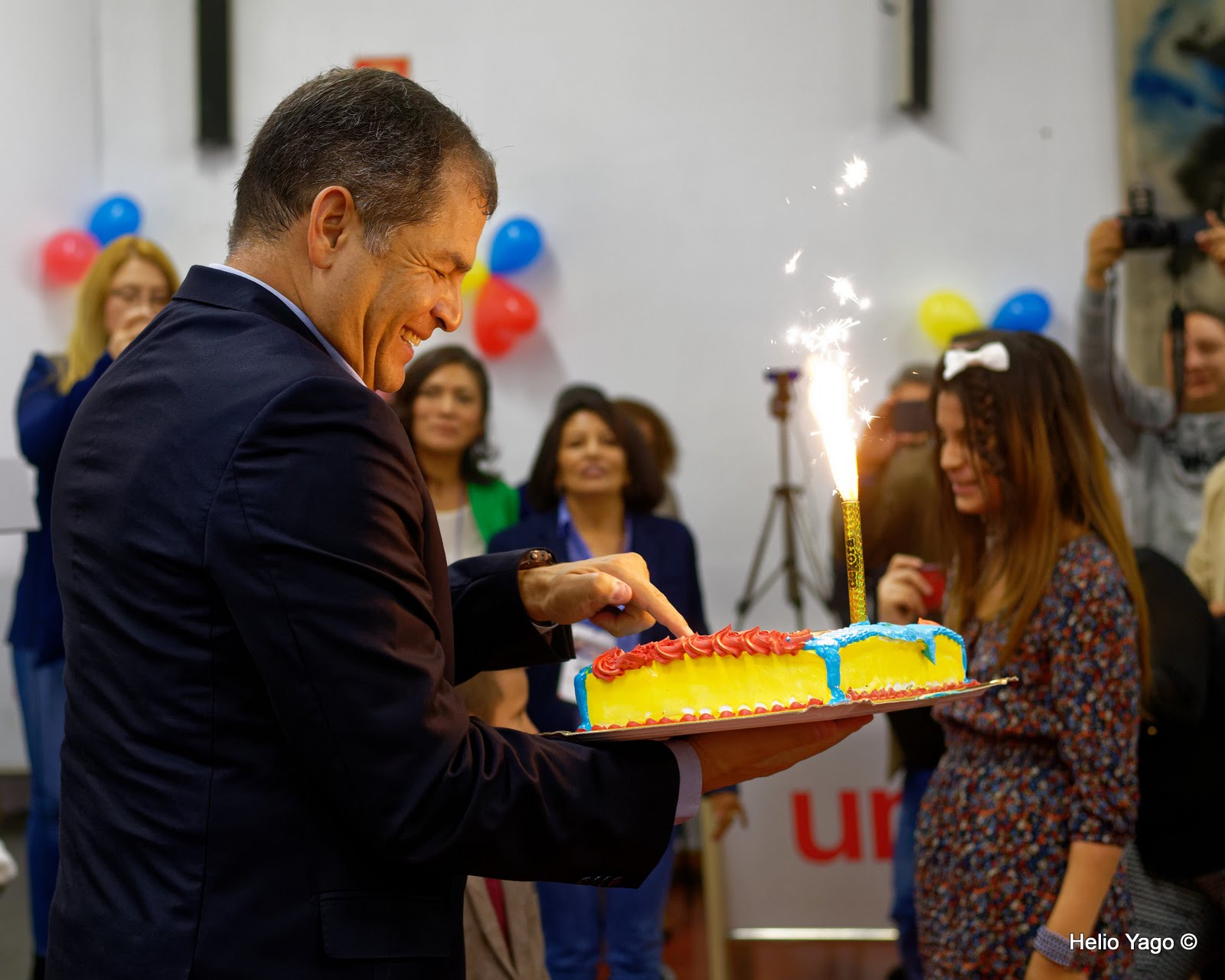 Rafael Correa en Valencia (Sede de UGT)
