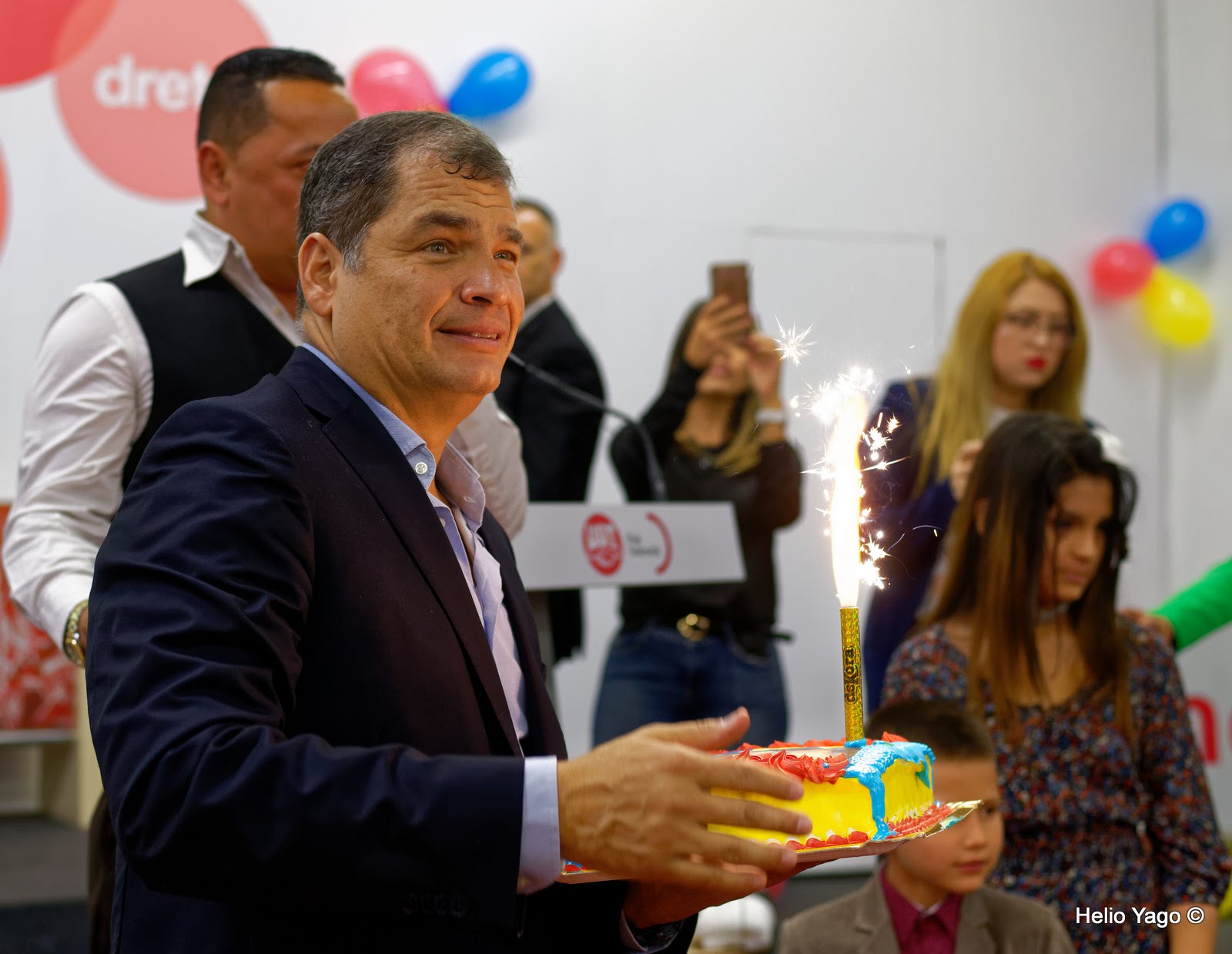 Rafael Correa en Valencia (Sede de UGT)