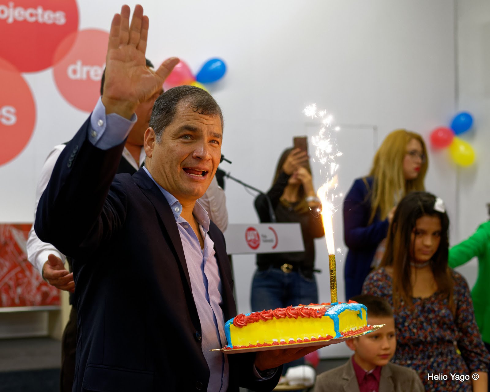 Rafael Correa en Valencia (Sede de UGT)