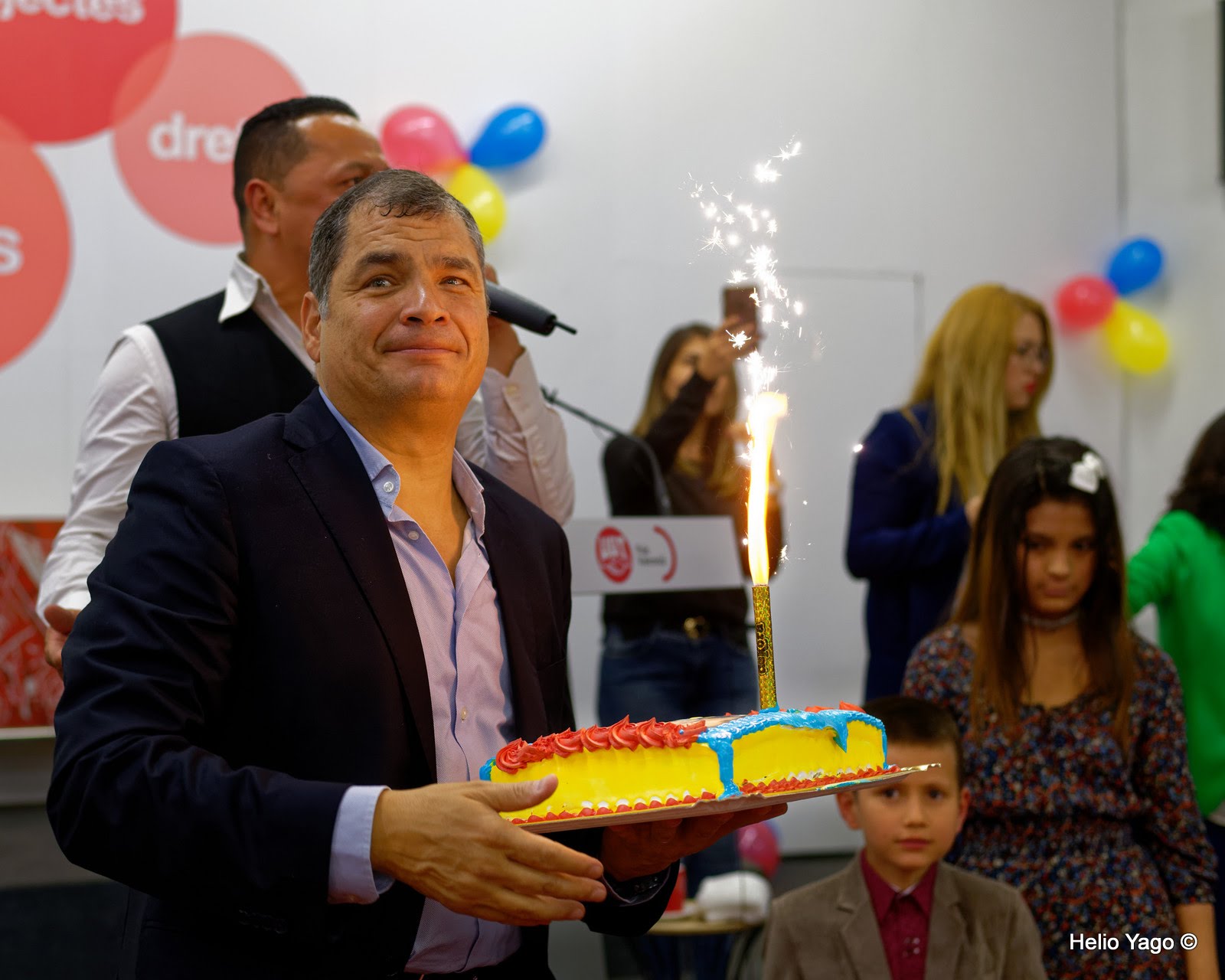 Rafael Correa en Valencia (Sede de UGT)