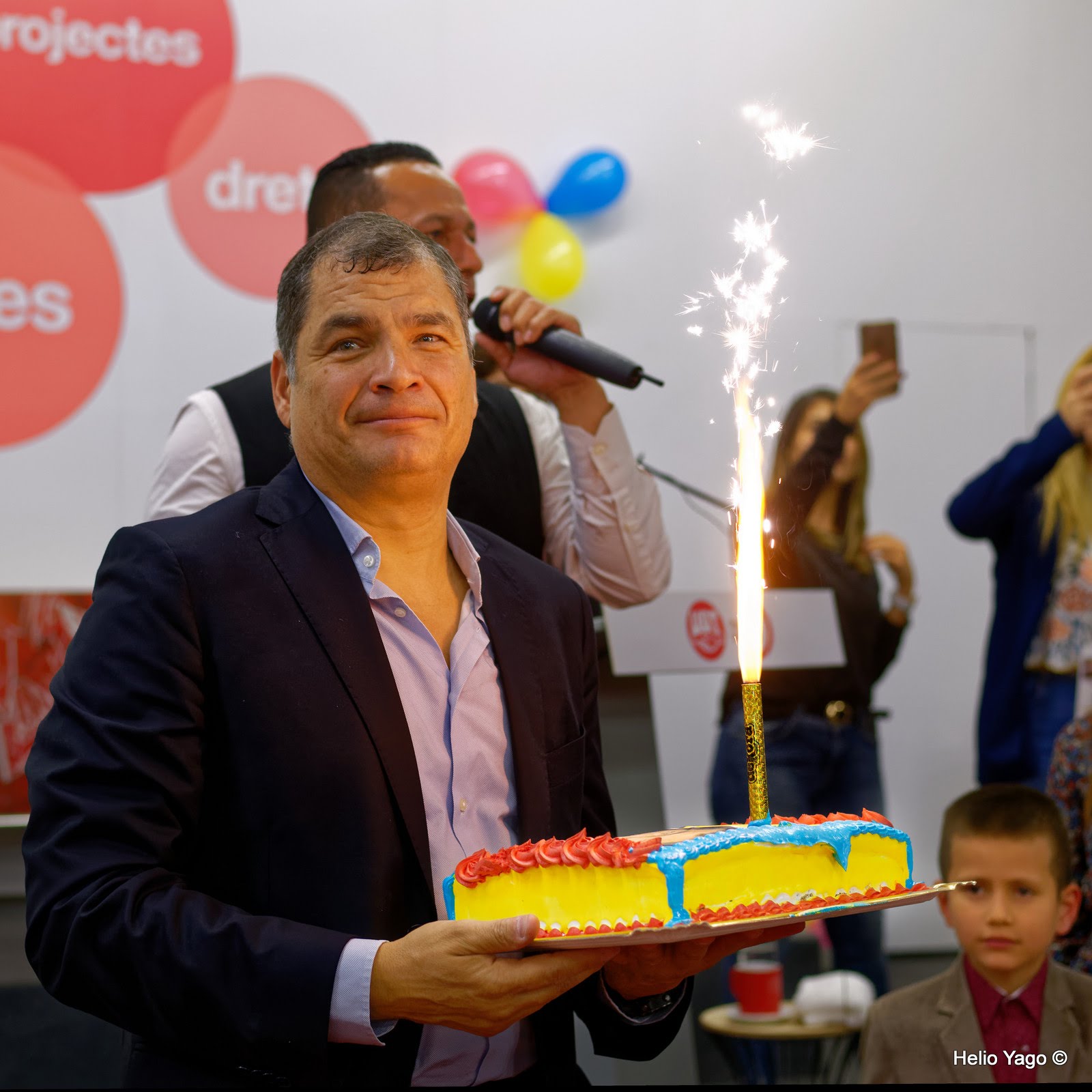 Rafael Correa en Valencia (Sede de UGT)