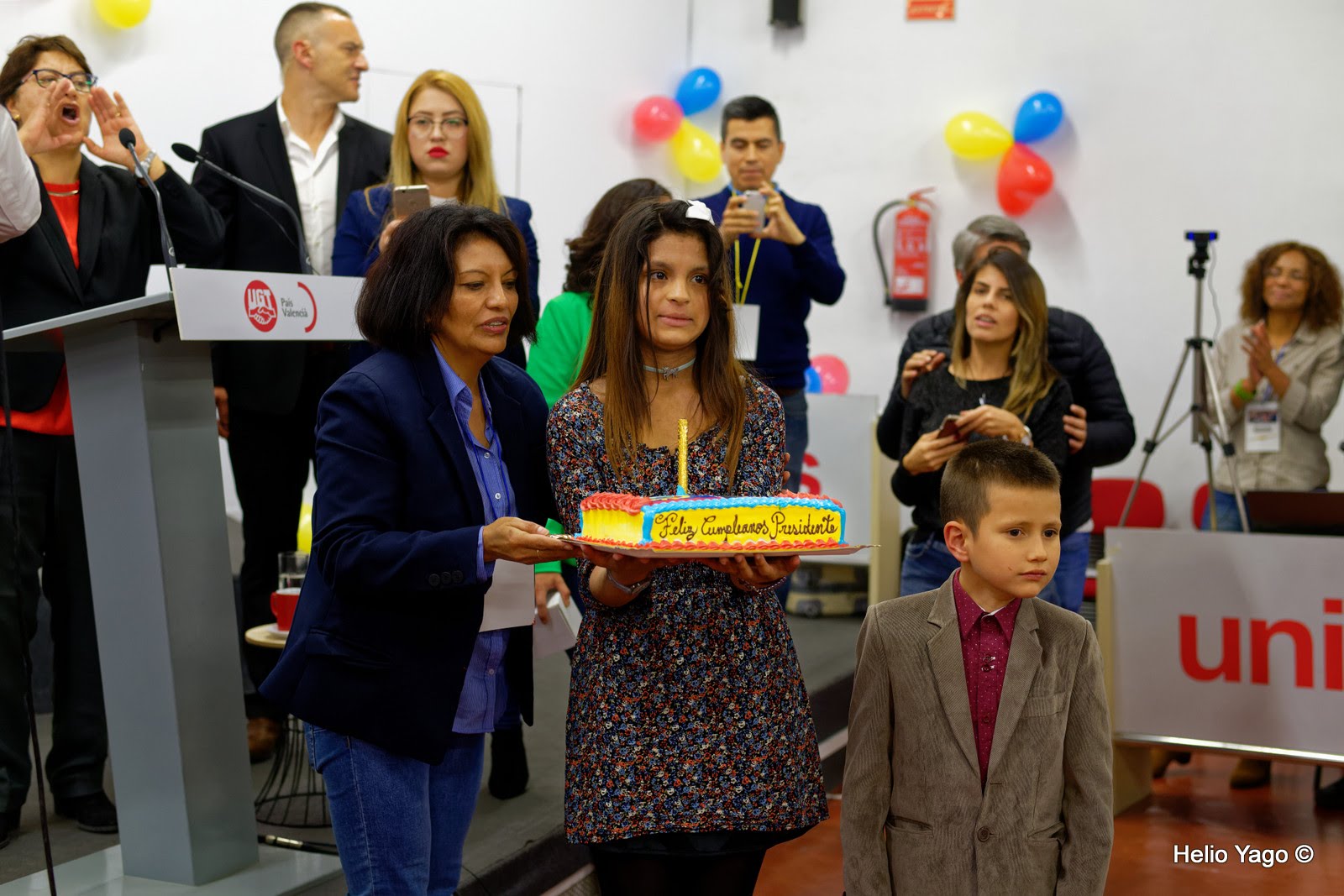 Rafael Correa en Valencia (Sede de UGT)