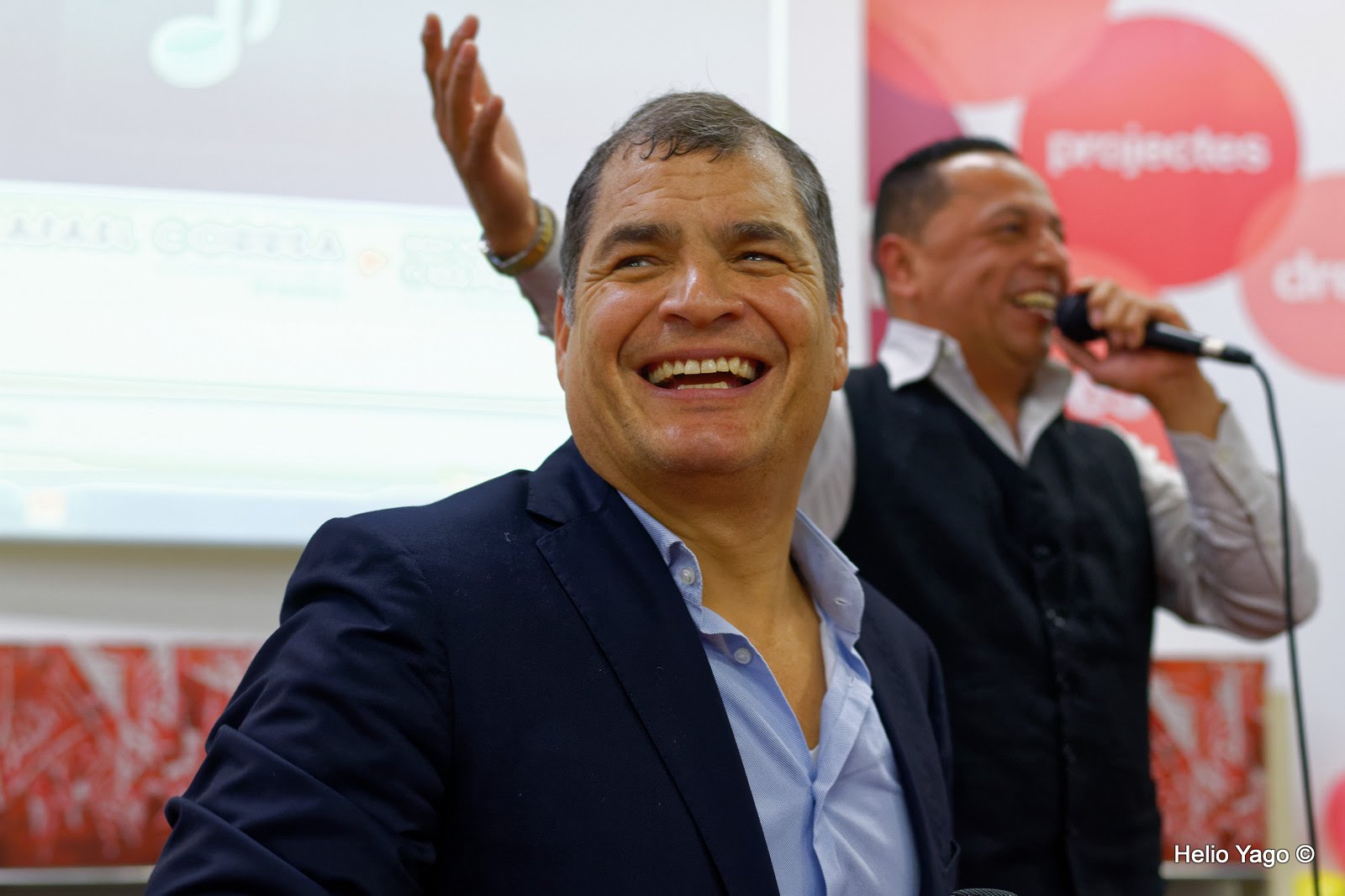 Rafael Correa en Valencia (Sede de UGT)