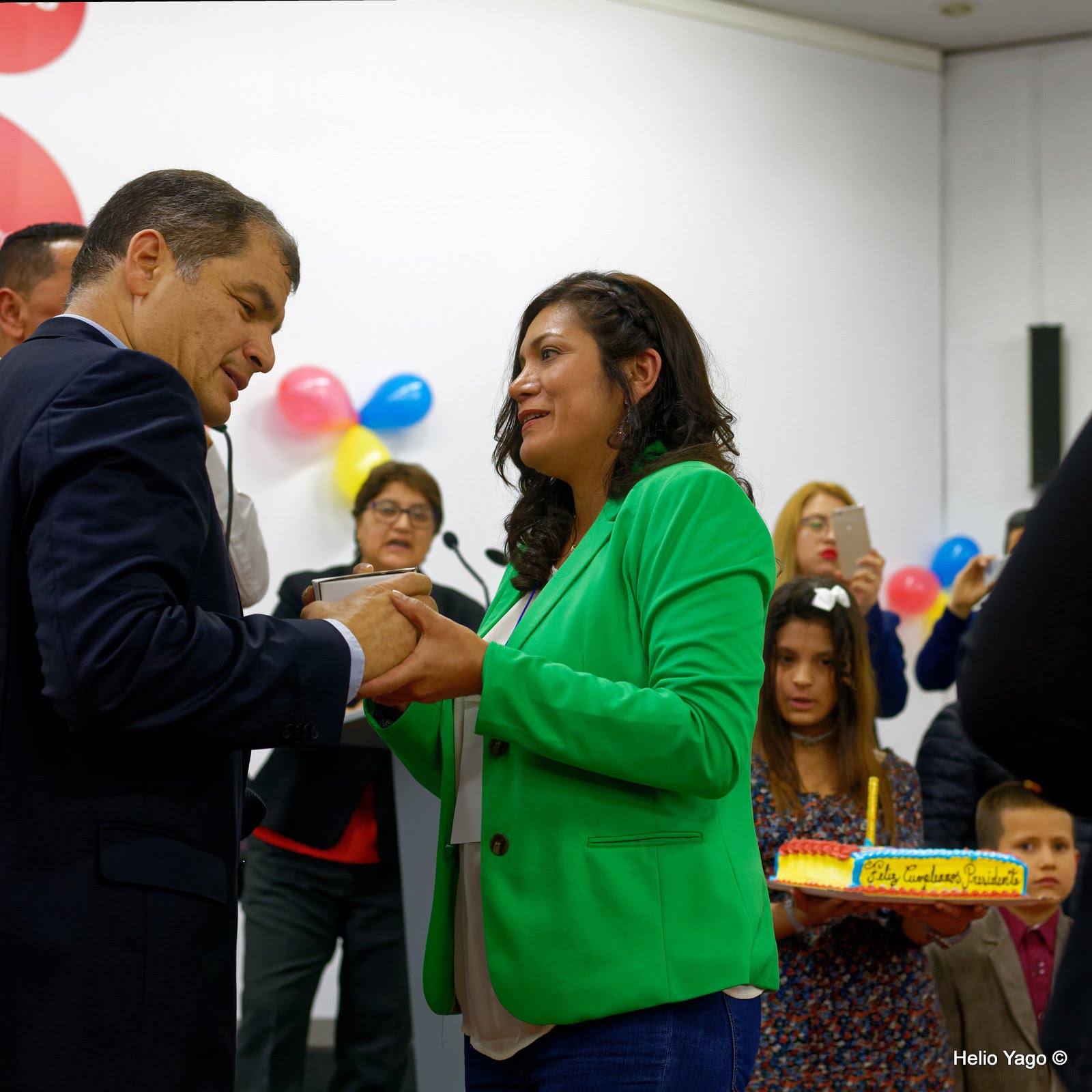 Rafael Correa en Valencia (Sede de UGT)