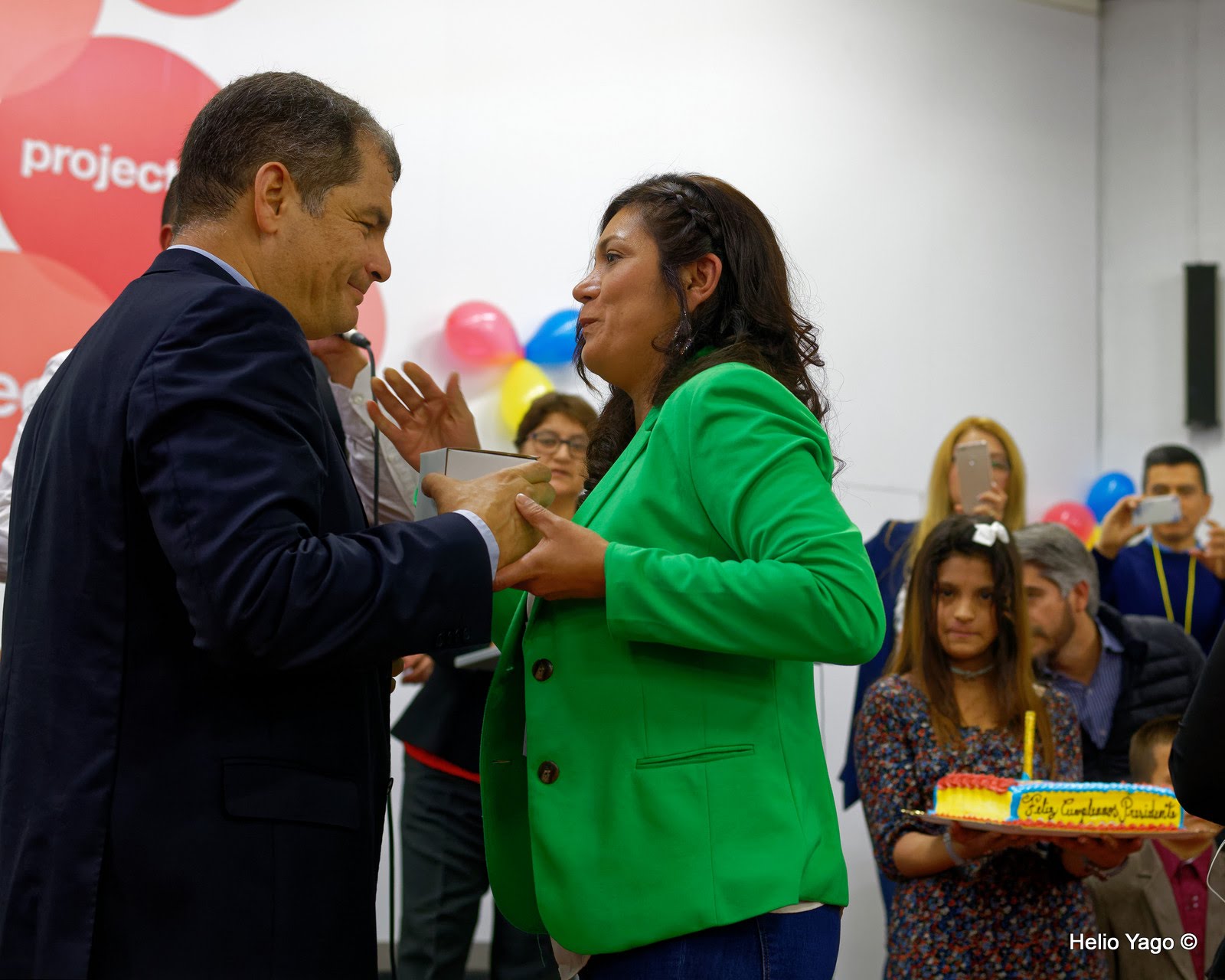 Rafael Correa en Valencia (Sede de UGT)