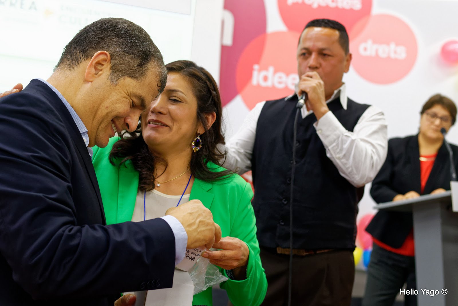 Rafael Correa en Valencia (Sede de UGT)
