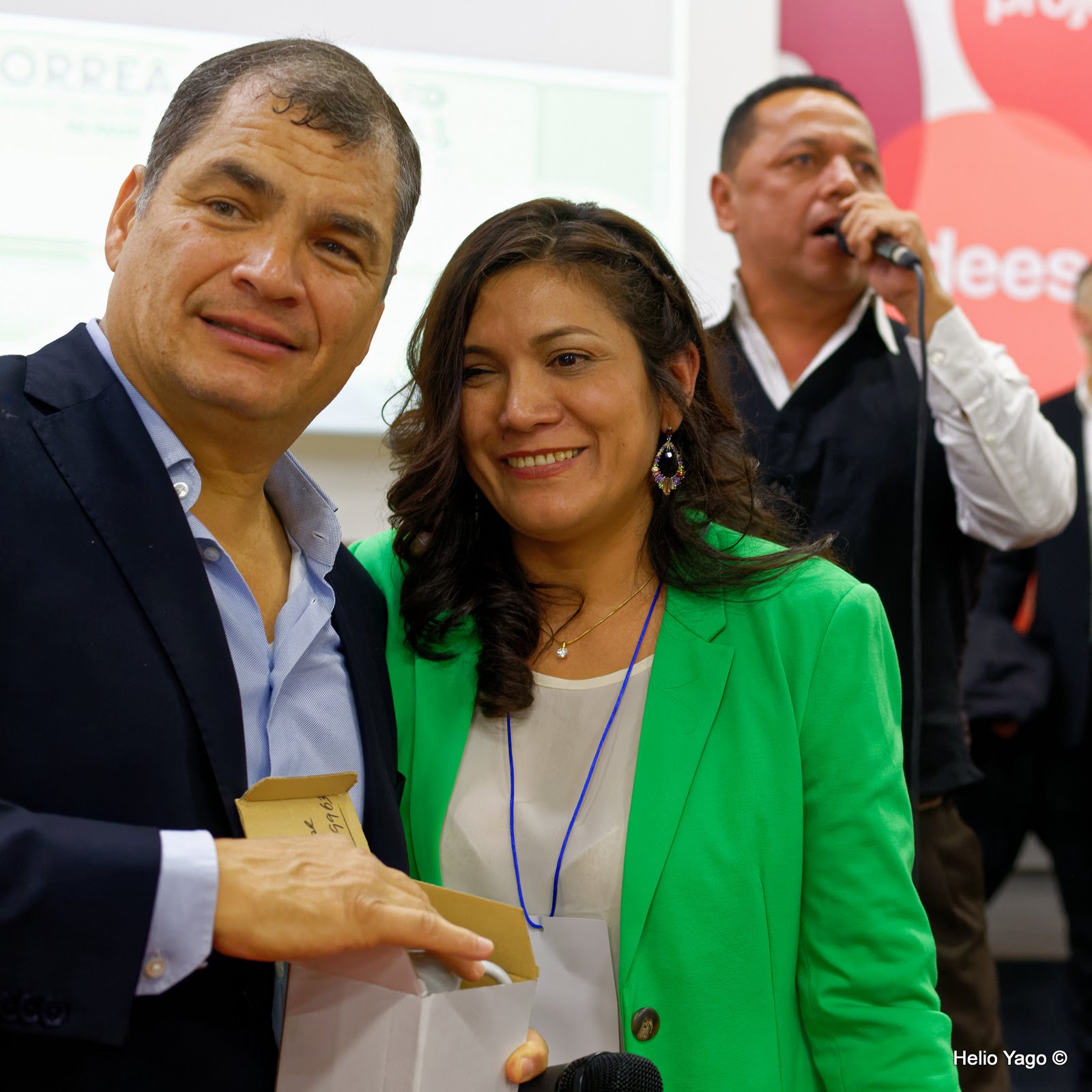 Rafael Correa en Valencia (Sede de UGT)